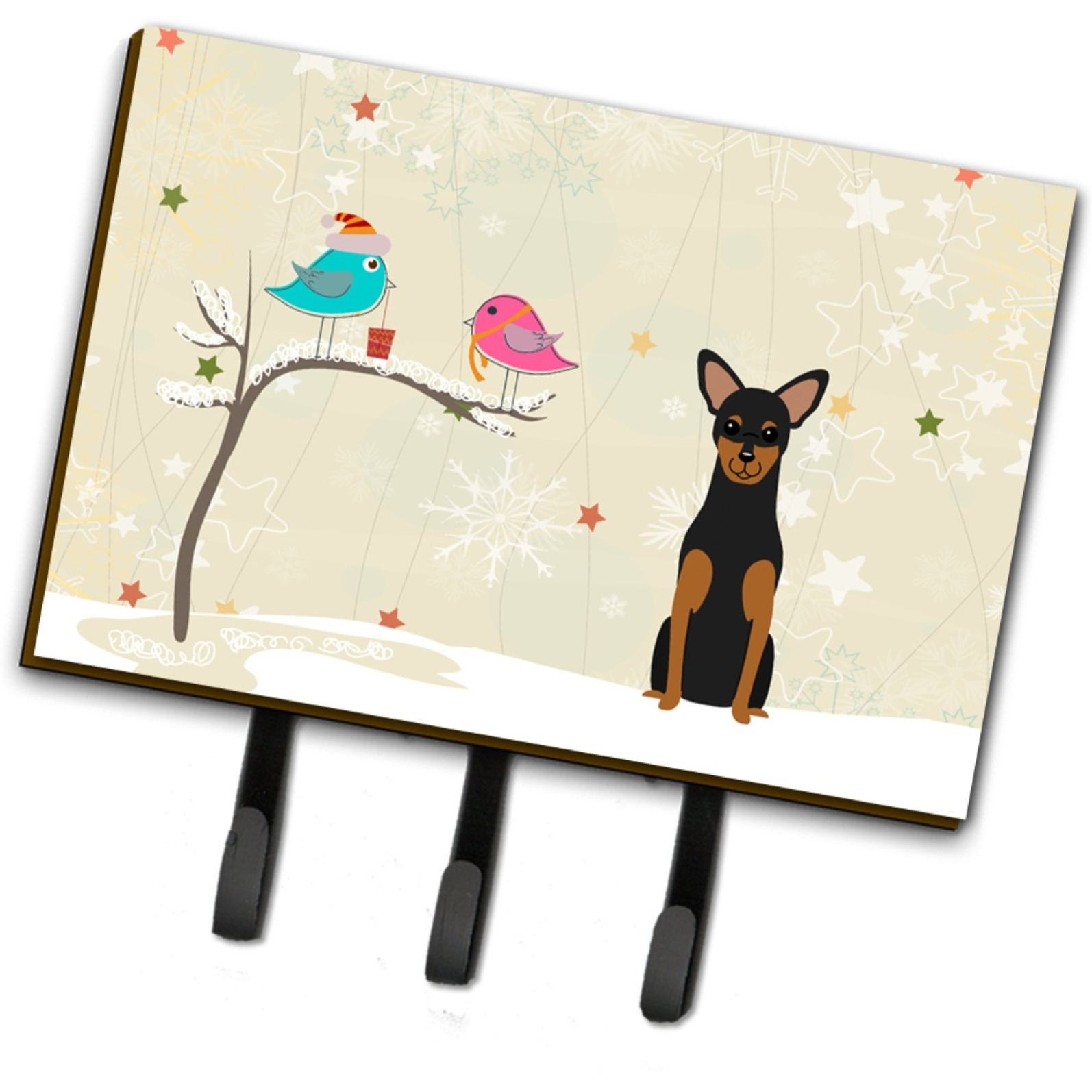 &quotCaroline's Treasures Christmas Presents Friends Manchester Terrier Leash or Key Holder BB2500TH68, Triple"