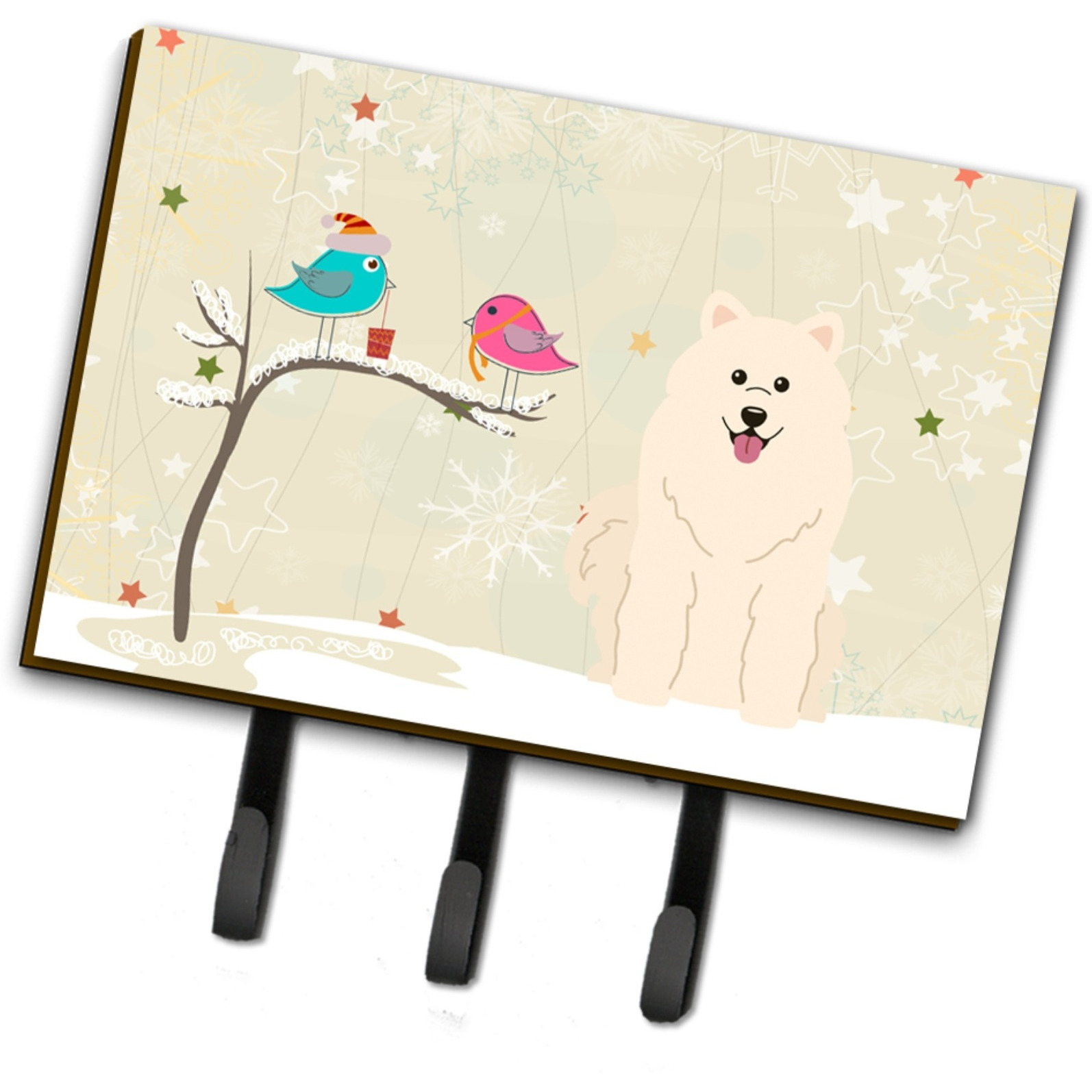 &quotCaroline's Treasures Christmas Presents Friends Samoyed Leash or Key Holder BB2502TH68, Triple"