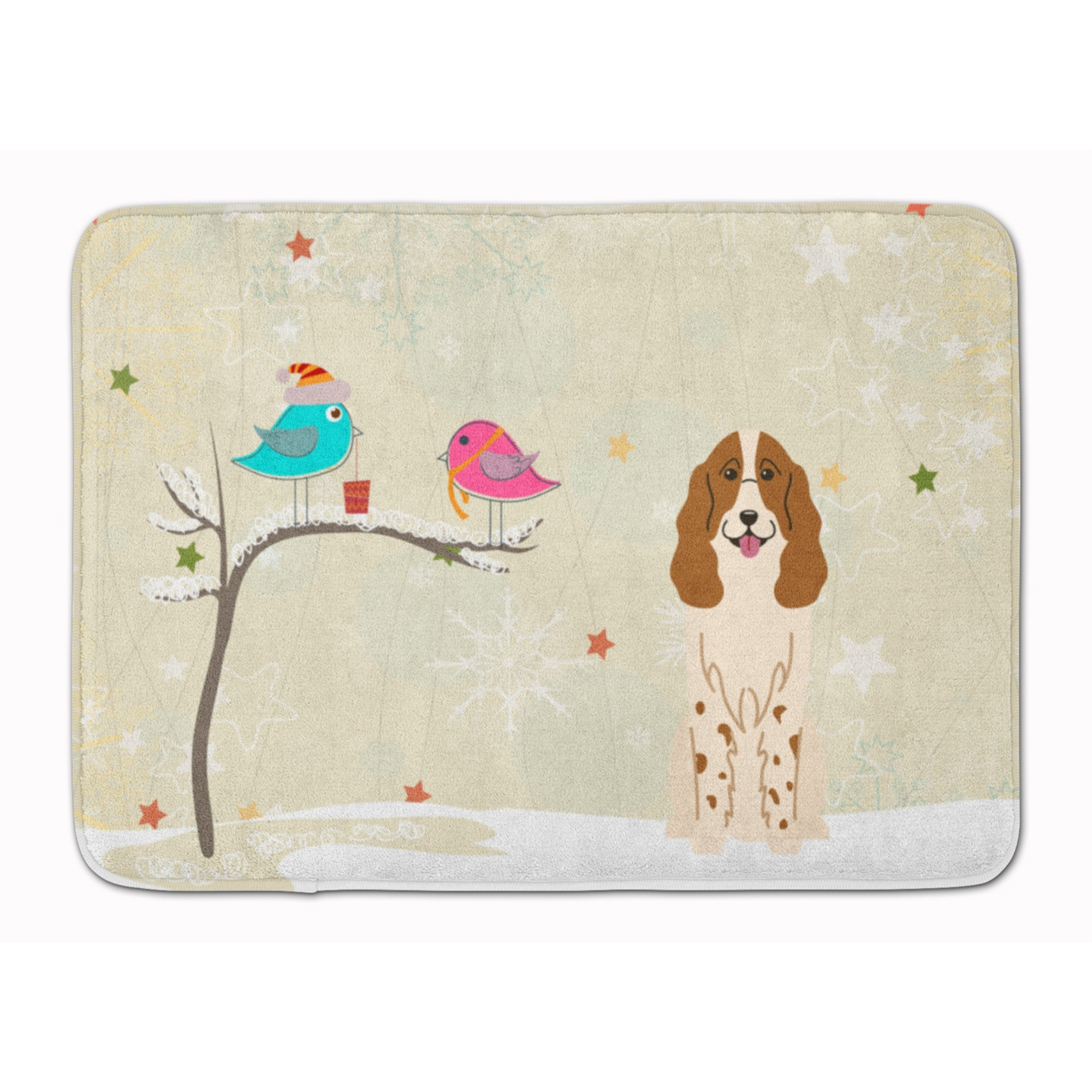 &quotCaroline's Treasures Christmas Presents Russian Spaniel Floor Mat, 19"" x 27"", Multicolor"