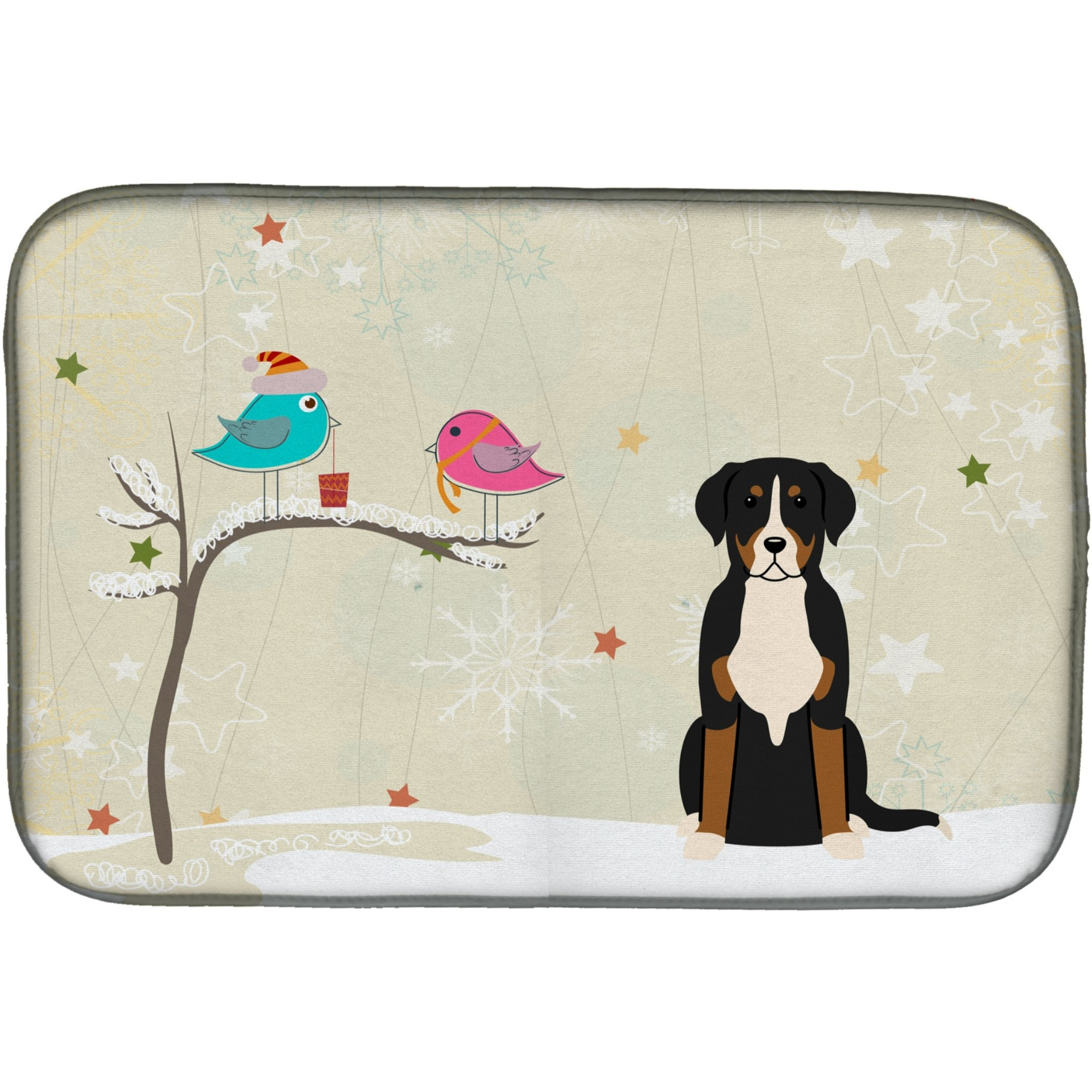 &quotCaroline's Treasures BB2509DDM Dish Drying Mat, 14"" x 21"", Christmas Presents"