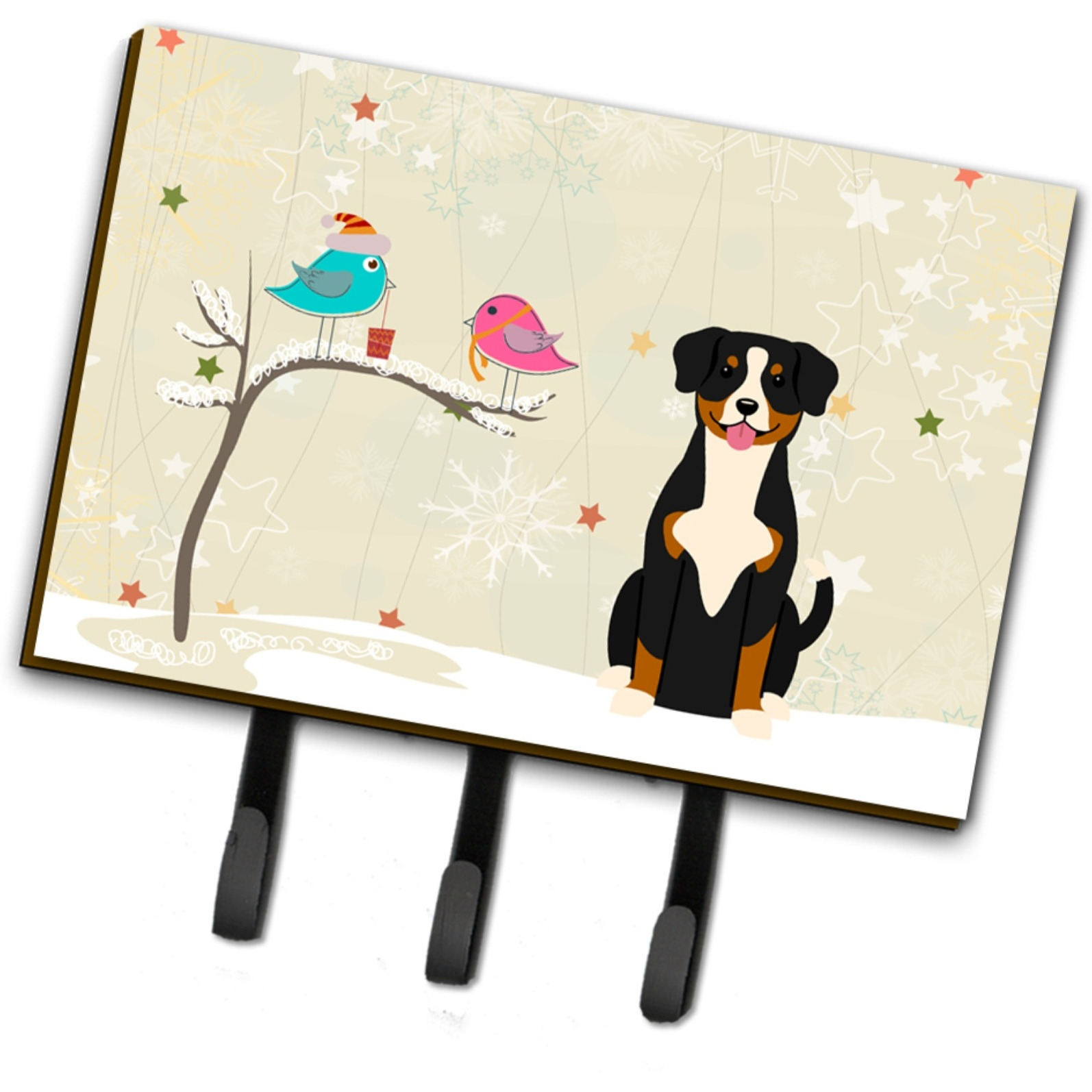 &quotCaroline's Treasures Christmas Presents between Friends Entlebucher Leash or Key Holder BB2510TH68, Triple, Multicolor"