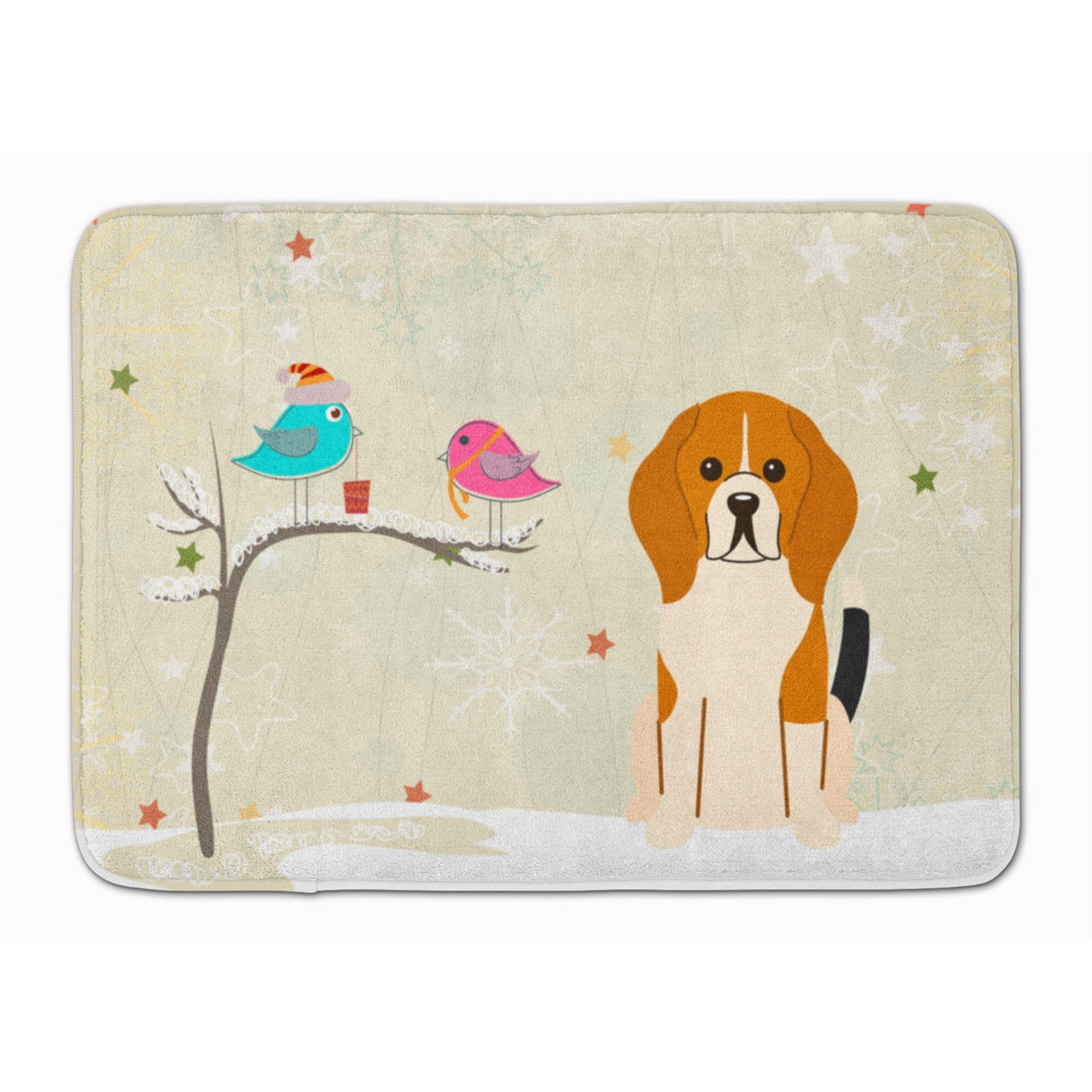 &quotCaroline's Treasures Christmas Presents Beagle Tricolor Floor Mat, 19"" x 27"", Multicolor"
