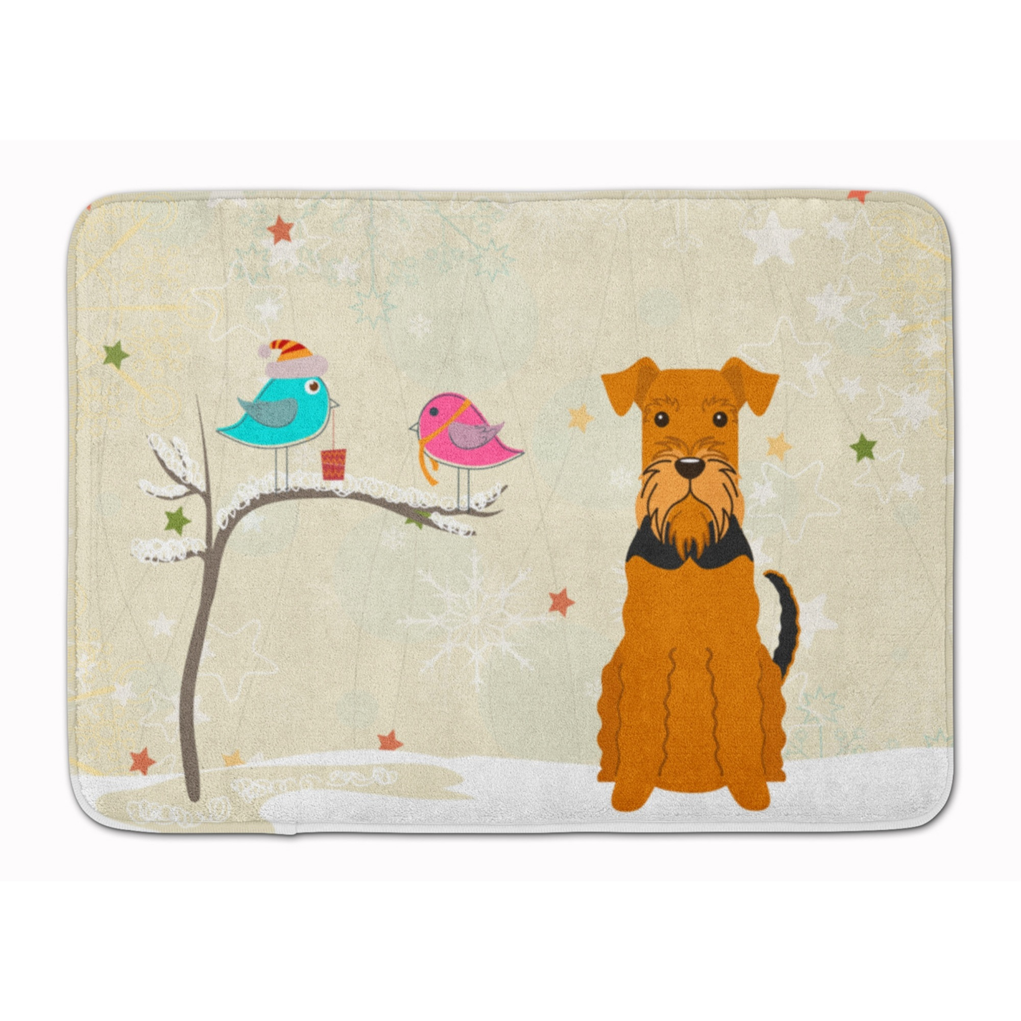 &quotCaroline's Treasures Christmas Presents Friends Airedale, 19"" x 27"", Multicolor"