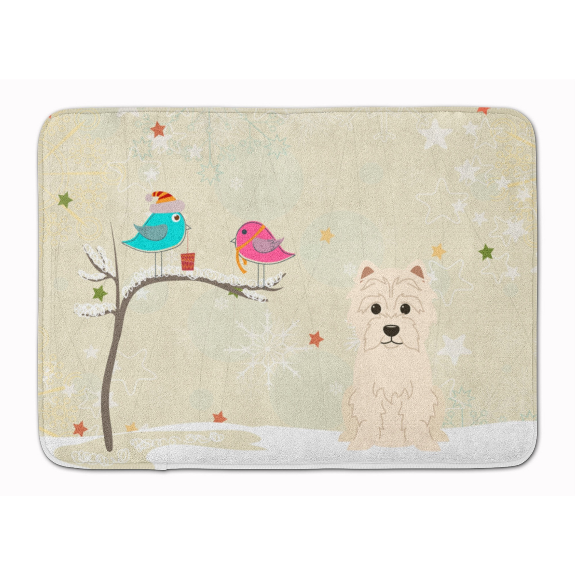 &quotCaroline's Treasures Christmas Presents Friends Westie Floor Mat, 19"" x 27"", Multicolor"