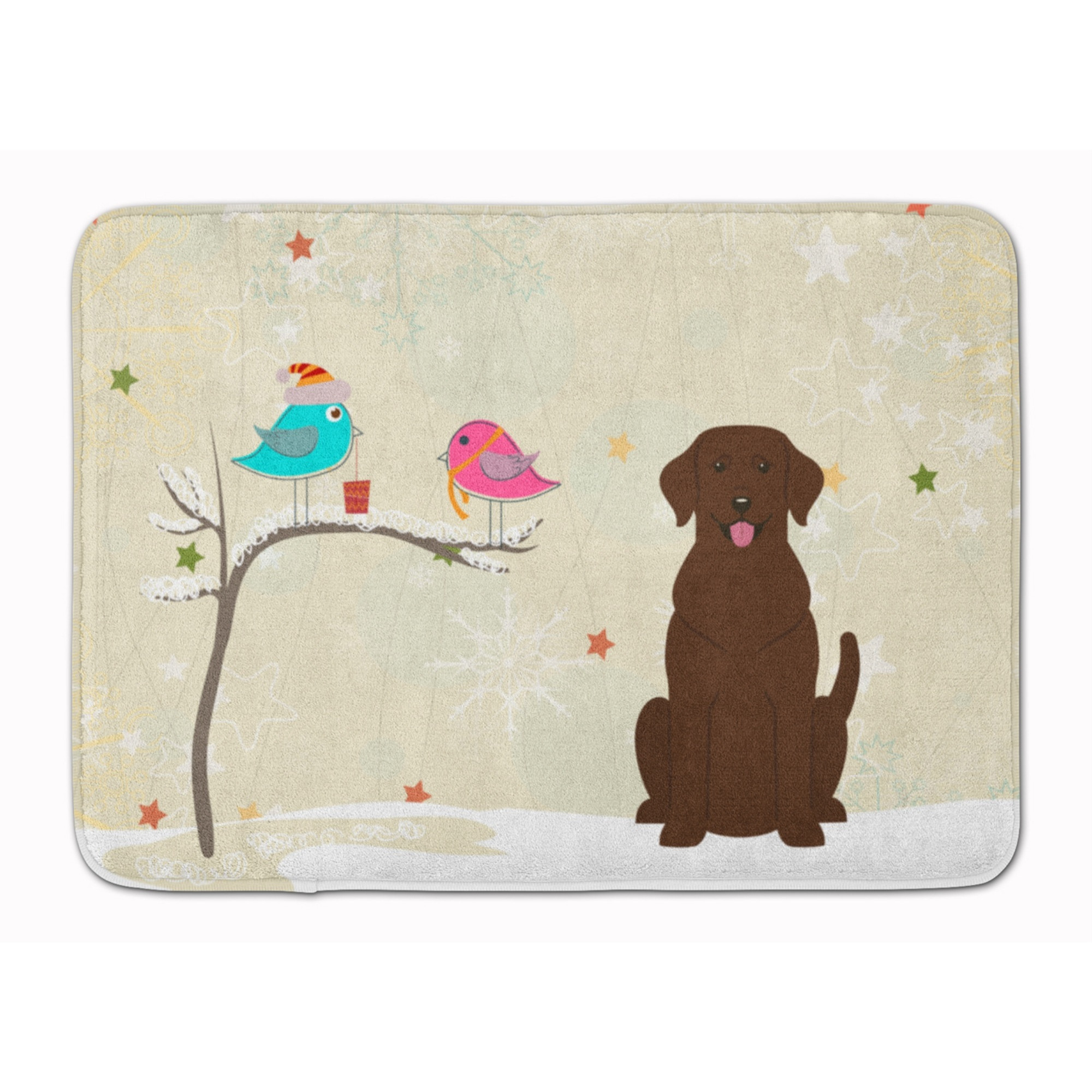 &quotCaroline's Treasures Christmas Presents Chocolate Labrador Floor Mat, 19"" x 27"", Multicolor"