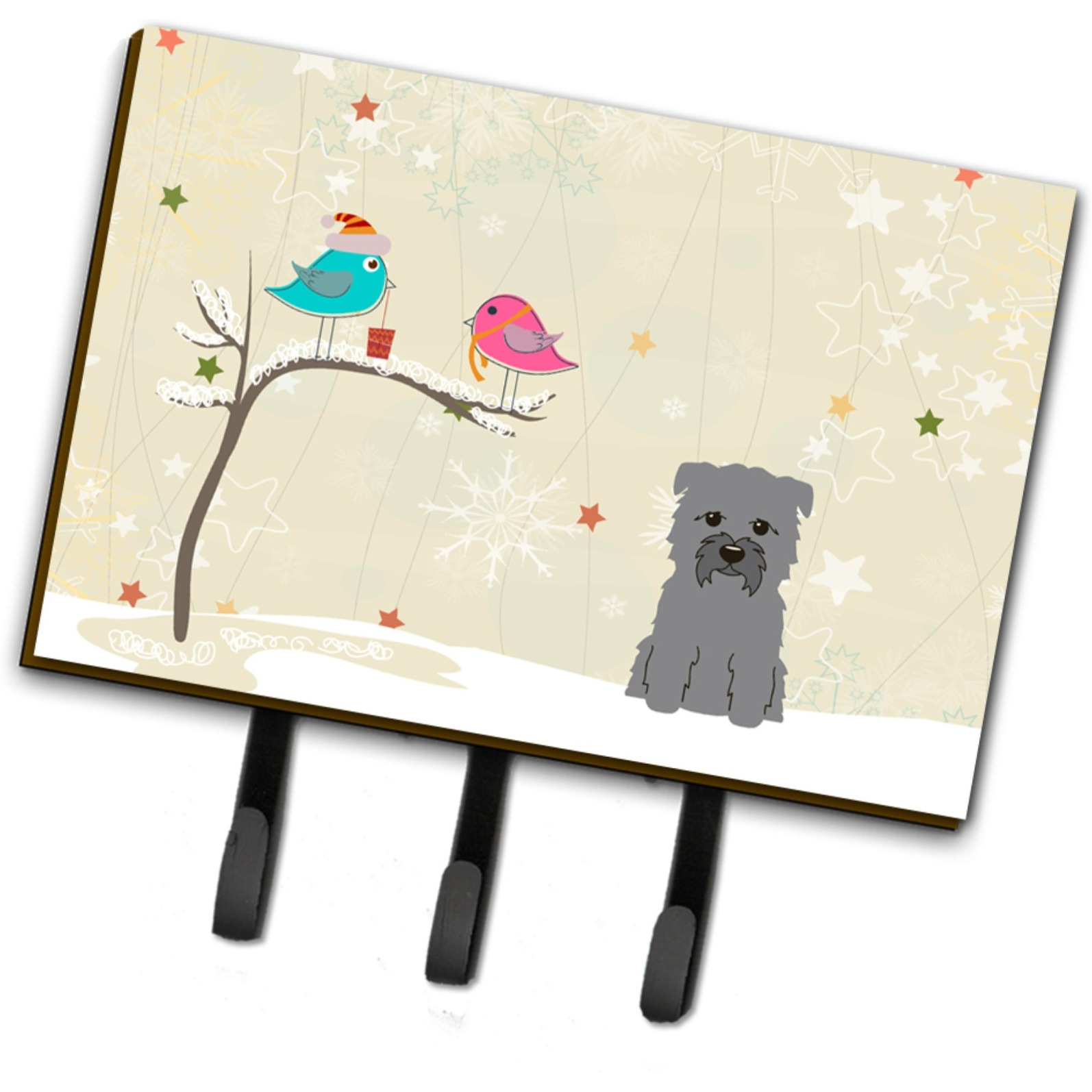 &quotCaroline's Treasures Christmas Presents between Friends Glen of Imal Grey Leash or Key Holder BB2531TH68, Triple, Multicolor"