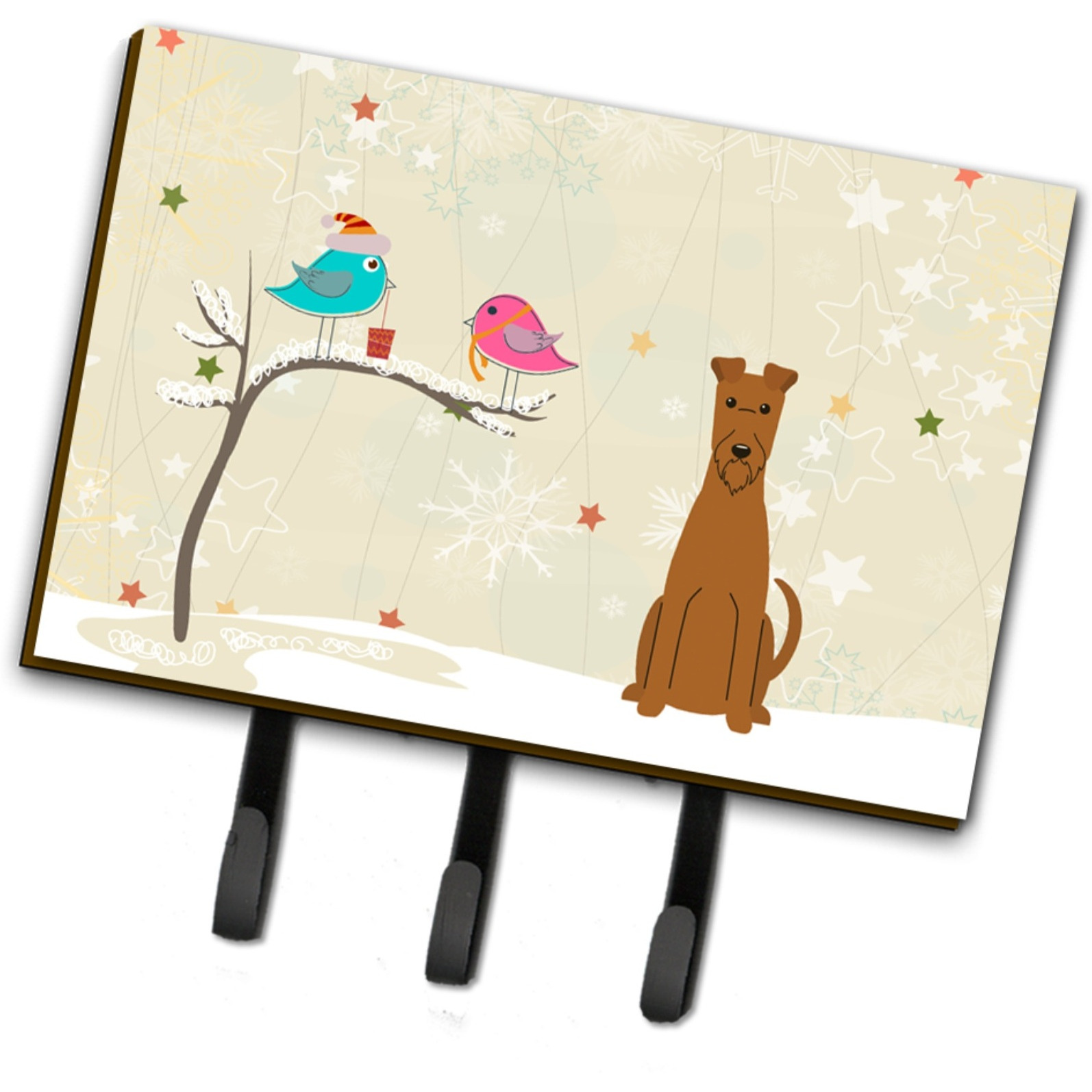 &quotCaroline's Treasures Christmas Presents Friends Irish Terrier Leash or Key Holder BB2534TH68, Triple"