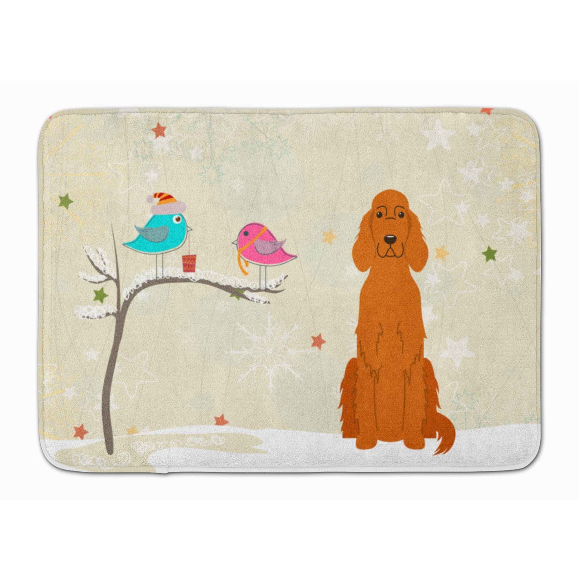 &quotCaroline's Treasures Christmas Presents Friends Irish Setter Floor Mat, 19"" x 27"", Multicolor"