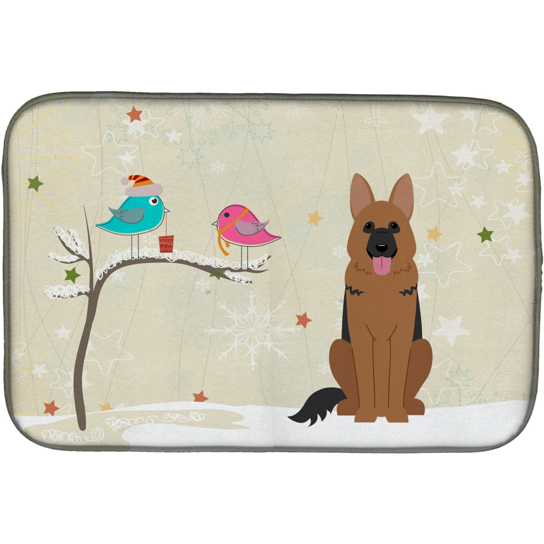 &quotCaroline's Treasures BB2539DDM Dish Drying Mat, 14"" x 21"", Christmas Presents"