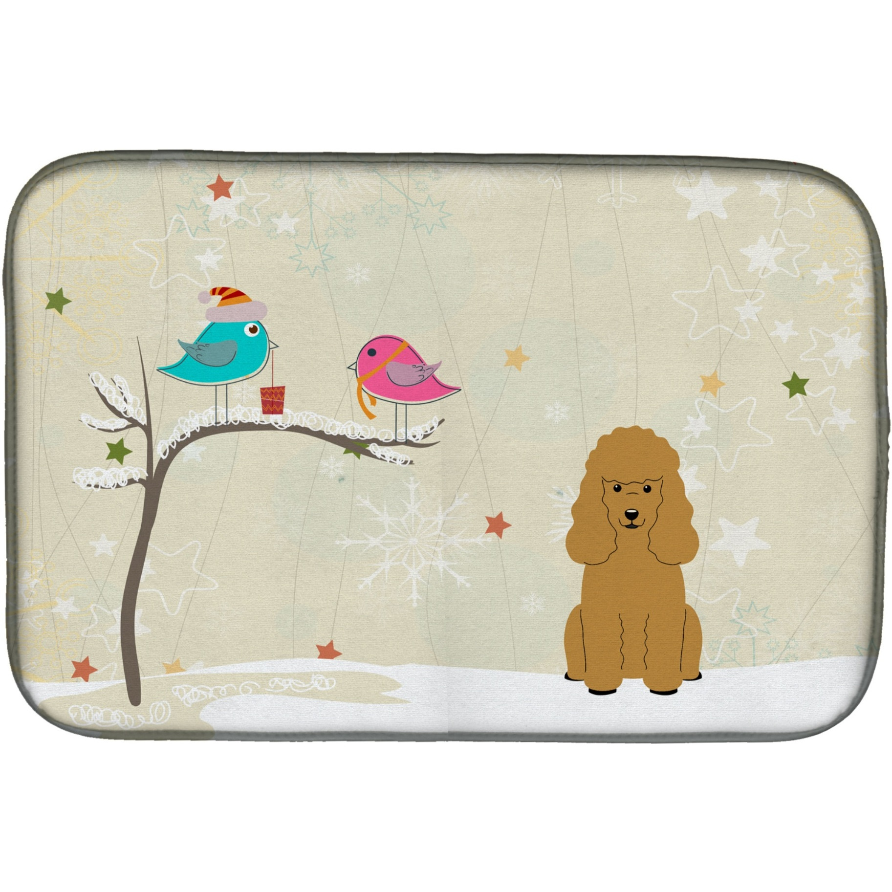 &quotCaroline's Treasures BB2541DDM Dish Drying Mat, 14 x 21, Christmas Presents"