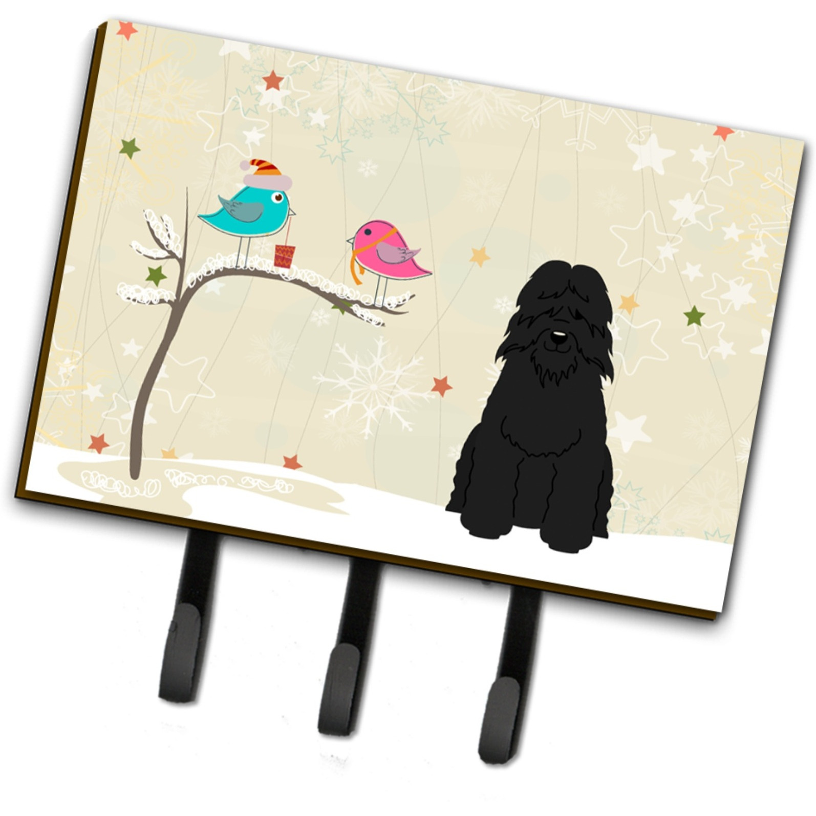 &quotCaroline's Treasures Christmas Presents Friends Bouvier des Flandres Leash or Key Holder BB2546TH68, Triple"