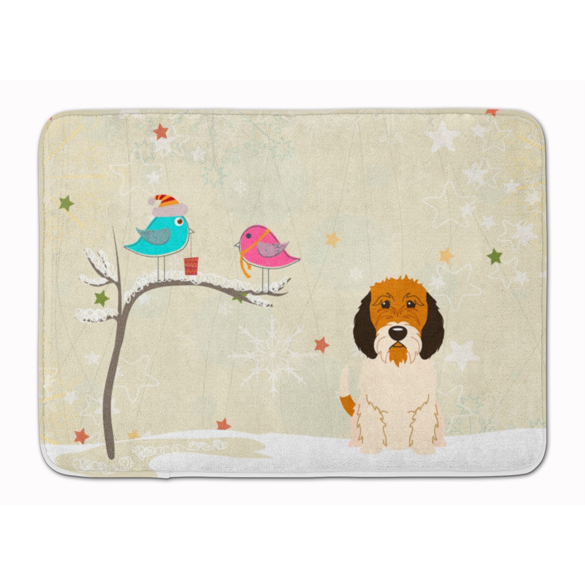&quotCaroline's Treasures Presents Between Friends Christmas Petit Basset Griffon Veenden Floor Mat, 19"" x 27"", Multicolor"