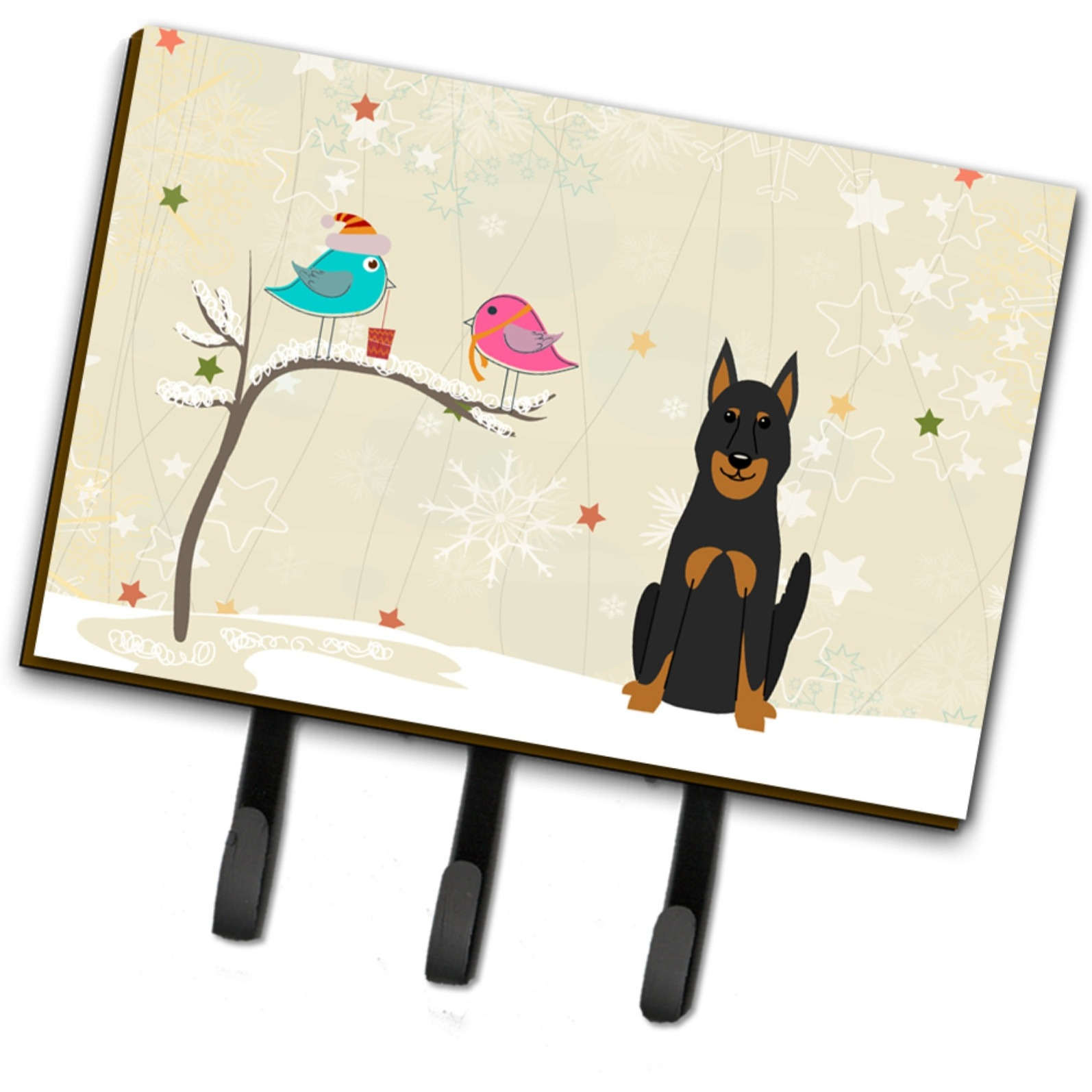 &quotCaroline's Treasures Christmas Presents Friends Beauce Shepherd Dog Leash or Key Holder BB2552TH68, Triple"