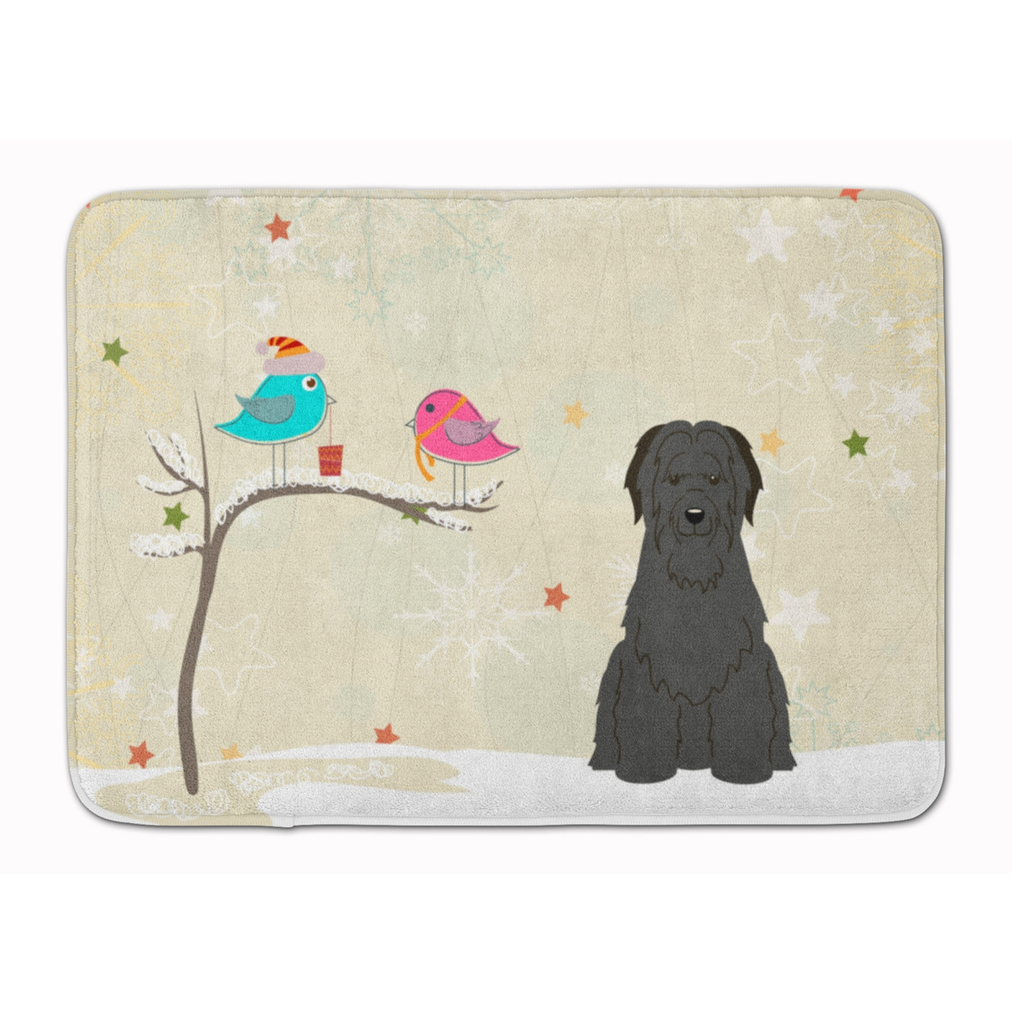 &quotCaroline's Treasures Christmas Presents Friends Briard Black Floor Mat, 19"" x 27"", Multicolor"