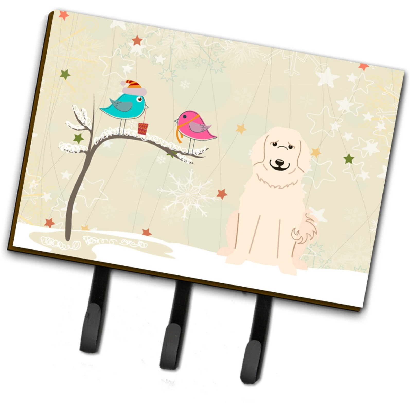 &quotCaroline's Treasures Christmas Presents between Friends Pyrenese Leash or Key Holder BB2555TH68, Triple, Multicolor"
