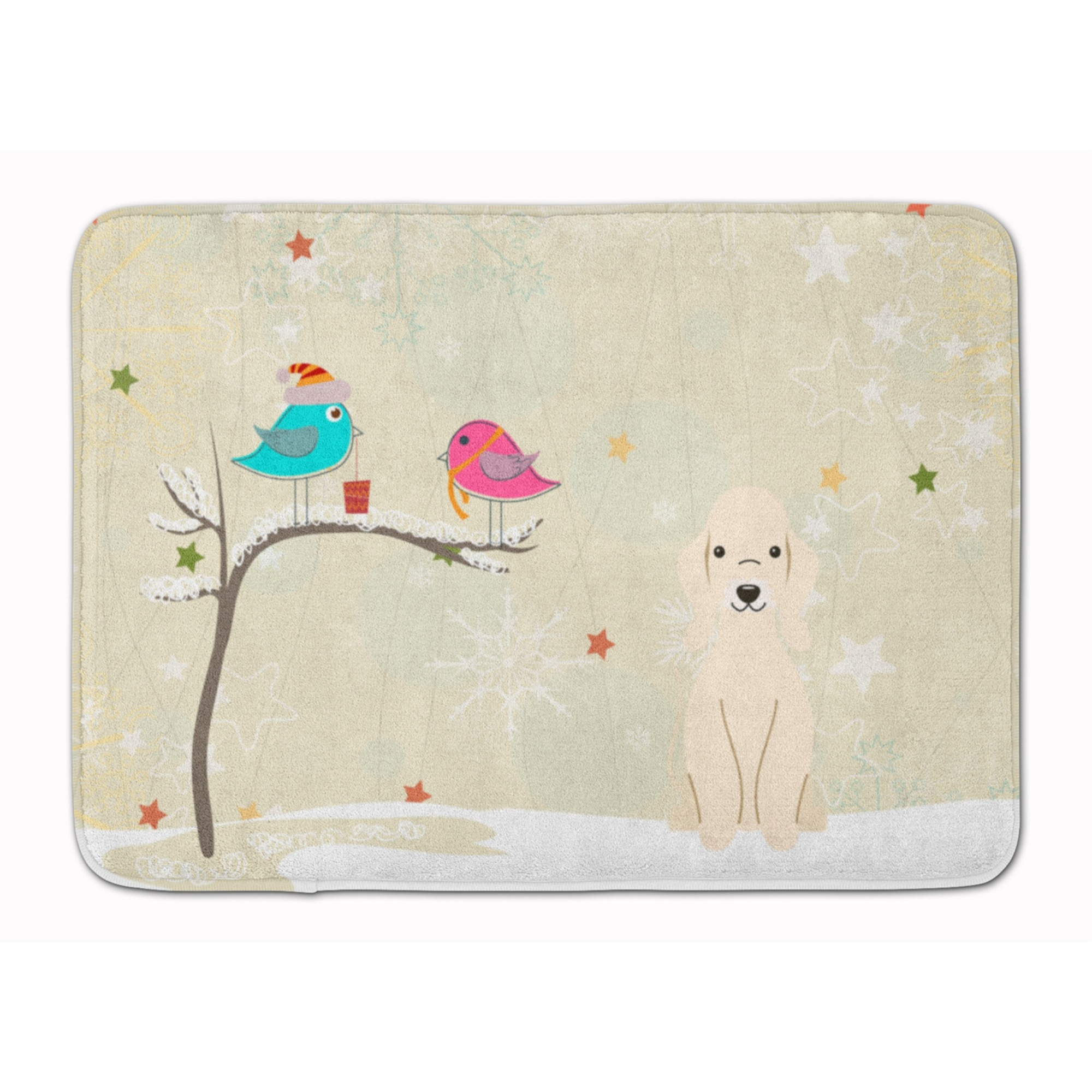&quotCaroline's Treasures Christmas Bedlington Terrier Sandy Floor Mat, 19"" x 27"", Multicolor"