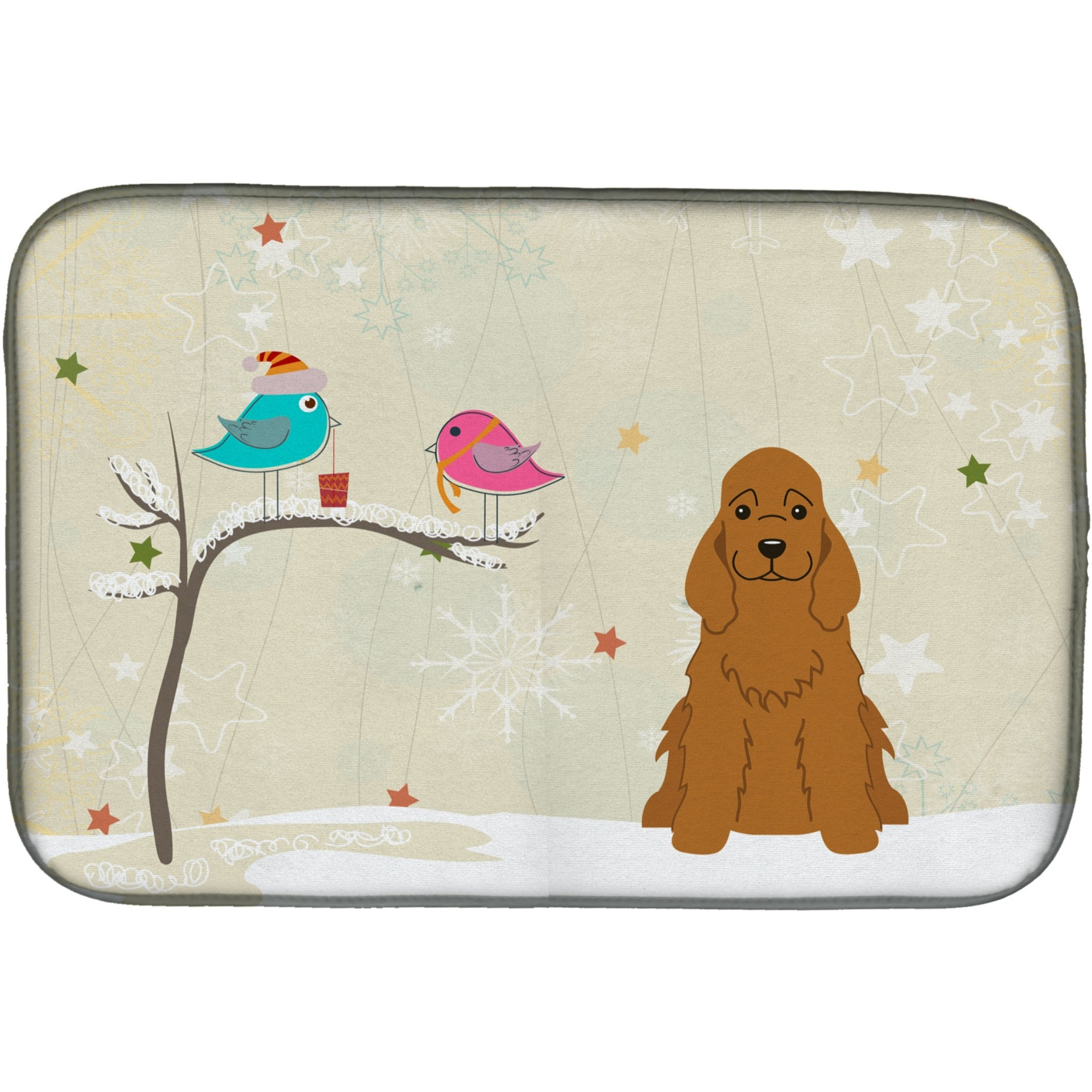 &quotCaroline's Treasures BB2567DDM Dish Drying Mat, 14 x 21, Christmas Presents"