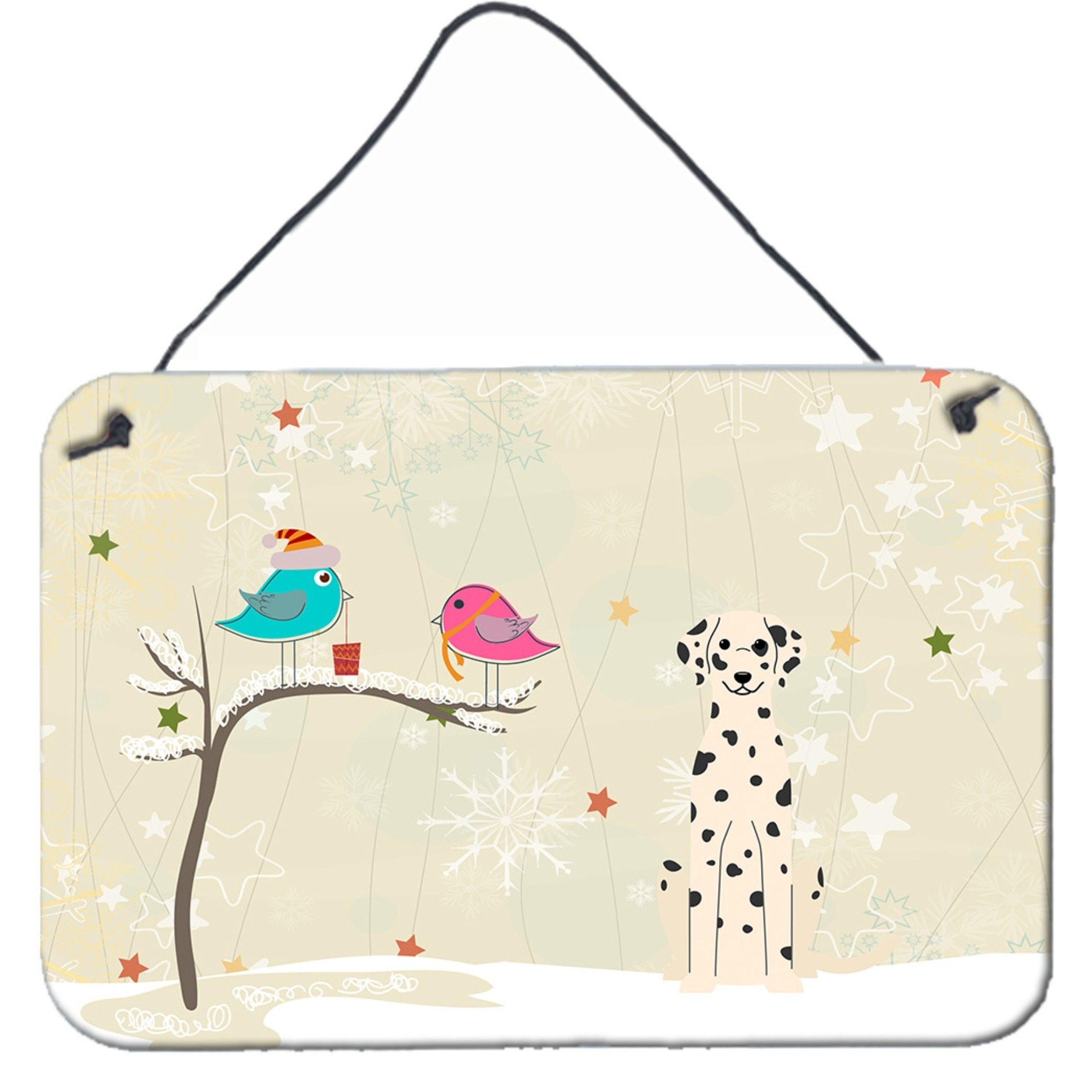 &quotCaroline's Treasures Christmas Presents Friends Dalmatian Wall or Door Hanging Prints BB2569DS812, 8"" x 12"""
