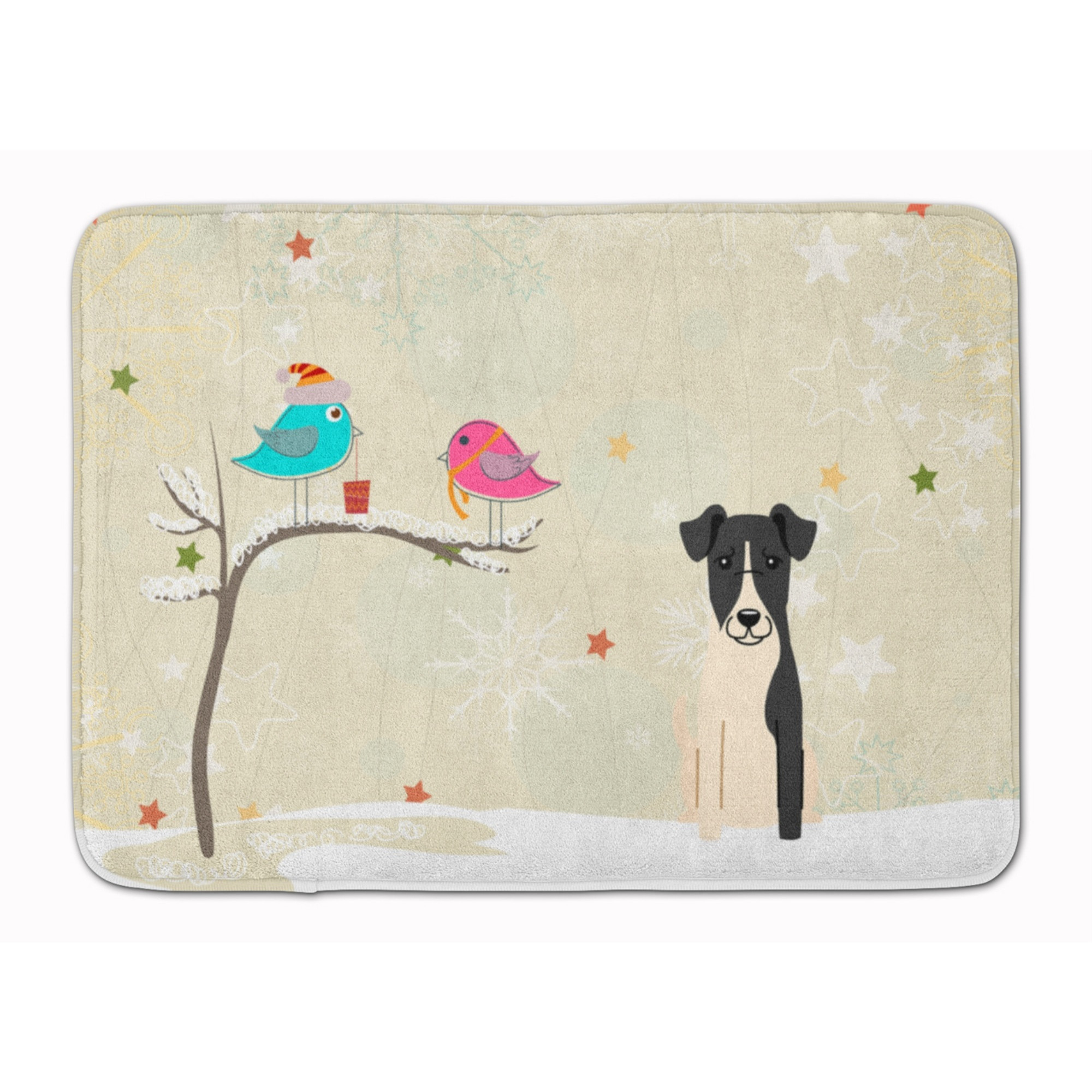 &quotCaroline's Treasures Christmas Presents Smooth Fox Terrier Floor Mat, 19"" x 27"", Multicolor"