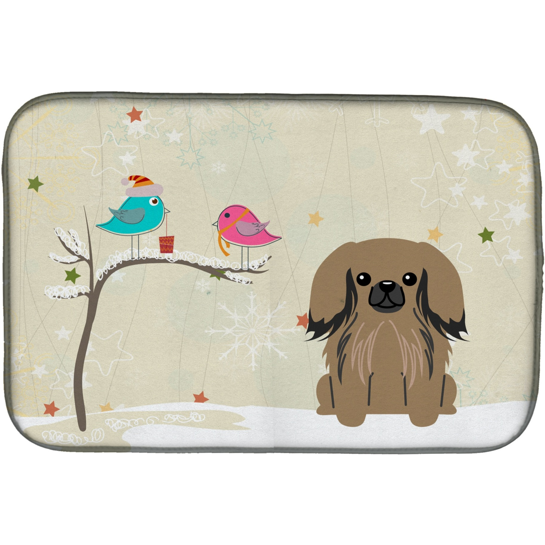 &quotCaroline's Treasures BB2574DDM Dish Drying Mat, 14 x 21, Christmas Presents"