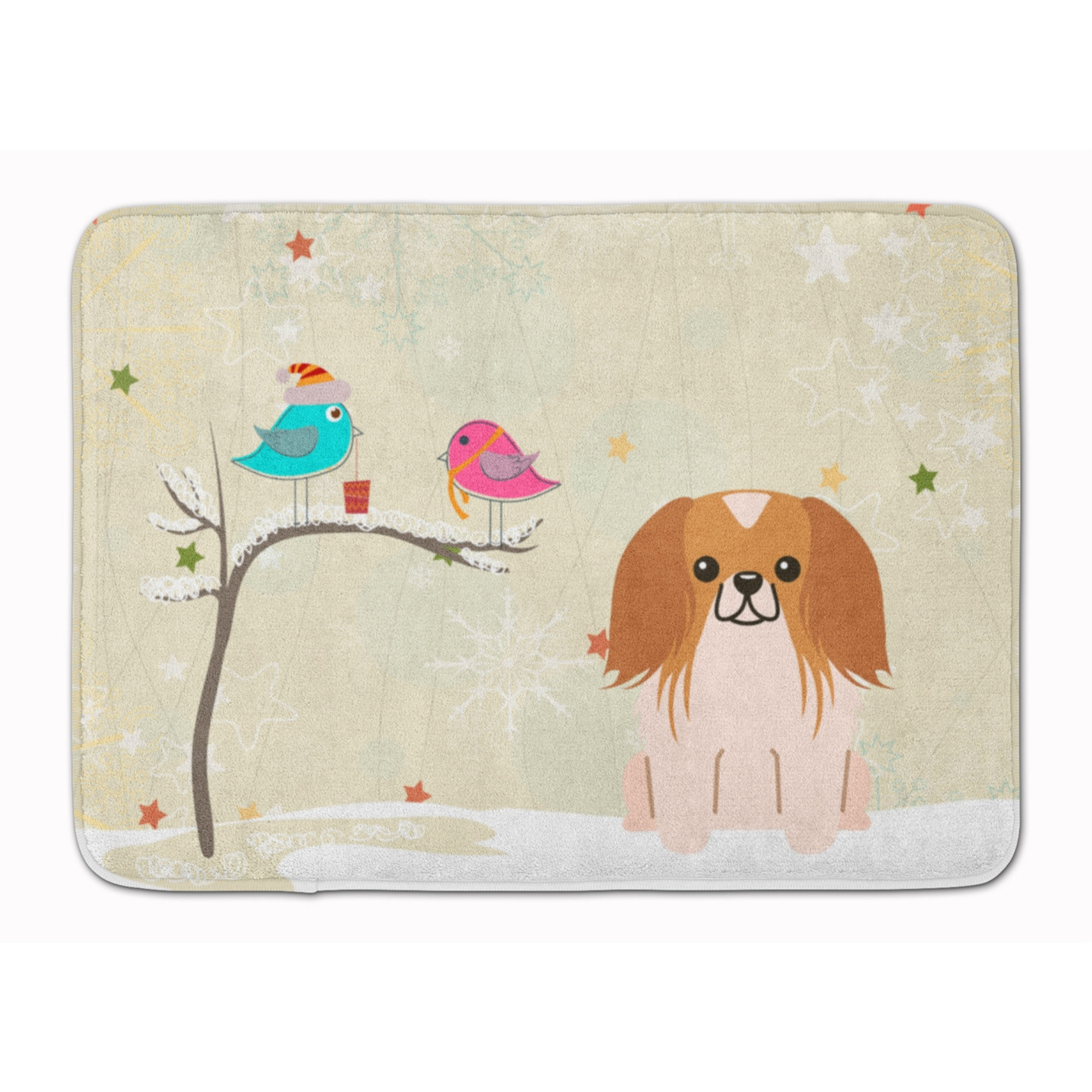 &quotCaroline's Treasures Christmas Presents Pekingnese Red White Floor Mat, 19"" x 27"", Multicolor"