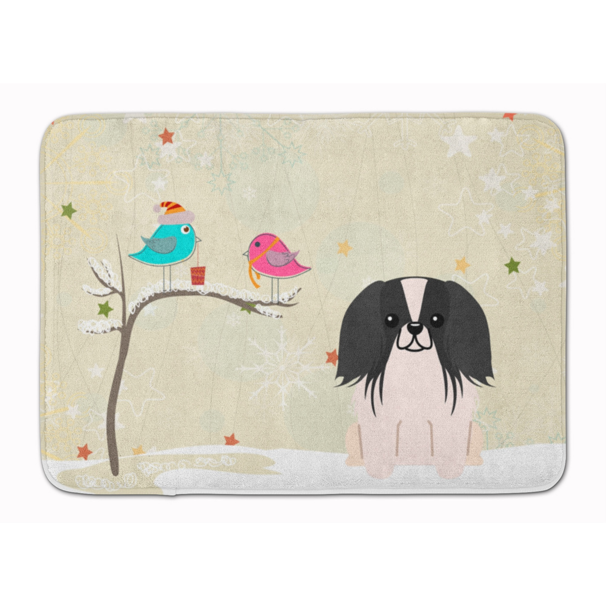&quotCaroline's Treasures Christmas Pekingnese Black White Floor Mat, 19"" x 27"", Multicolor"