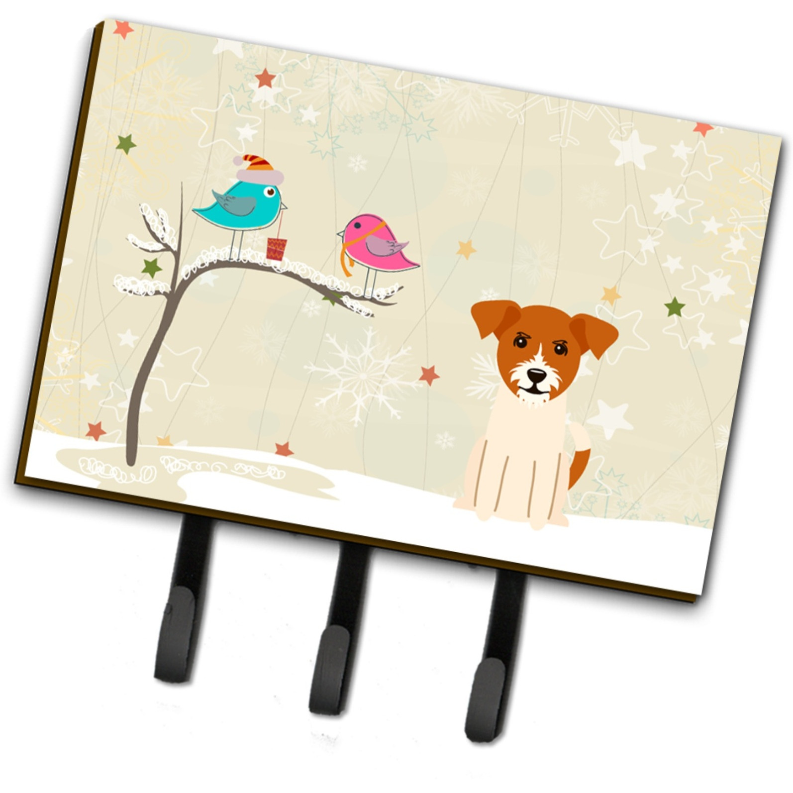&quotCaroline's Treasures Christmas Presents Friends Jack Russell Terrier Leash or Key Holder BB2580TH68, Triple"