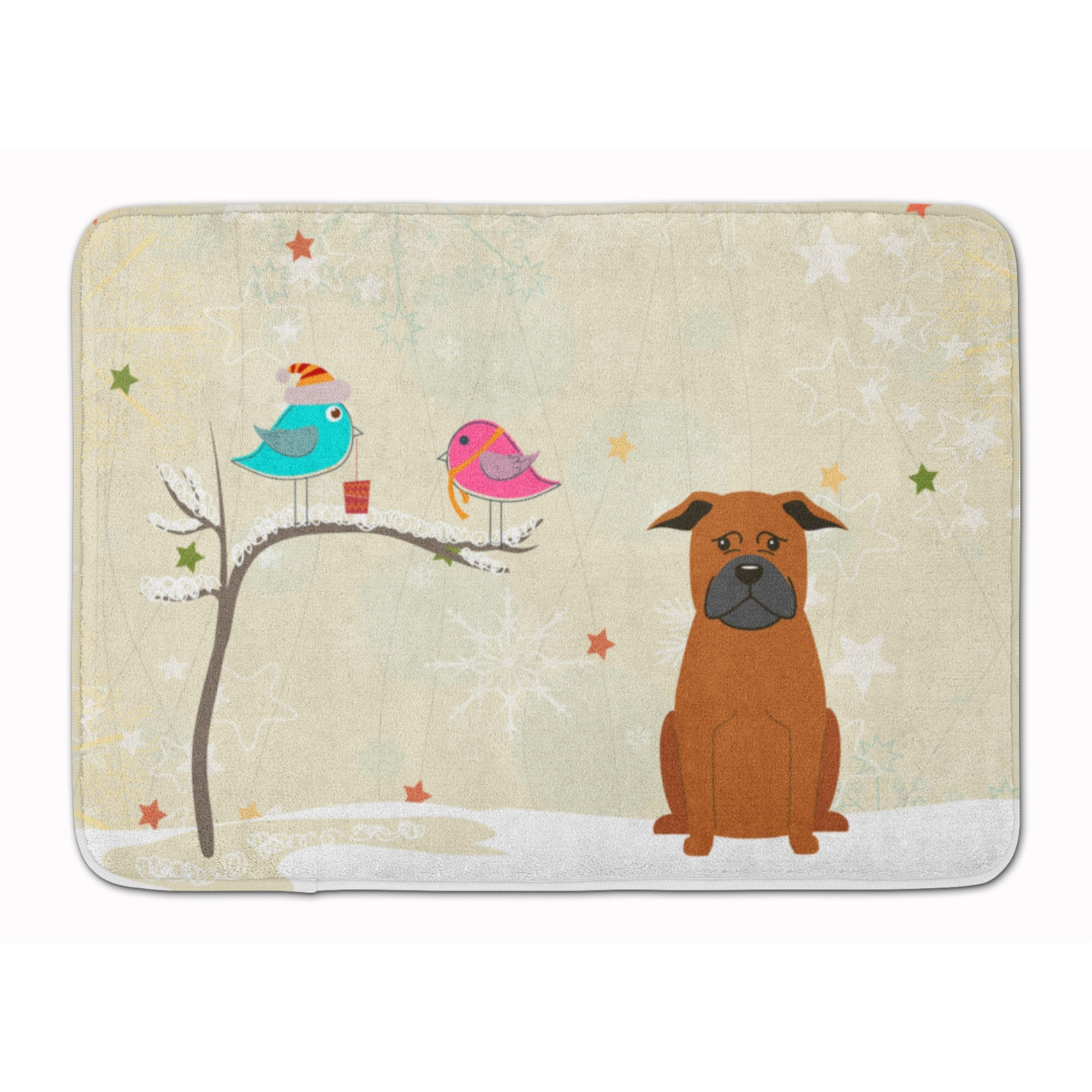 &quotCaroline's Treasures Christmas Chinese Chongqing Dog Floor Mat, 19"" x 27"", Multicolor"