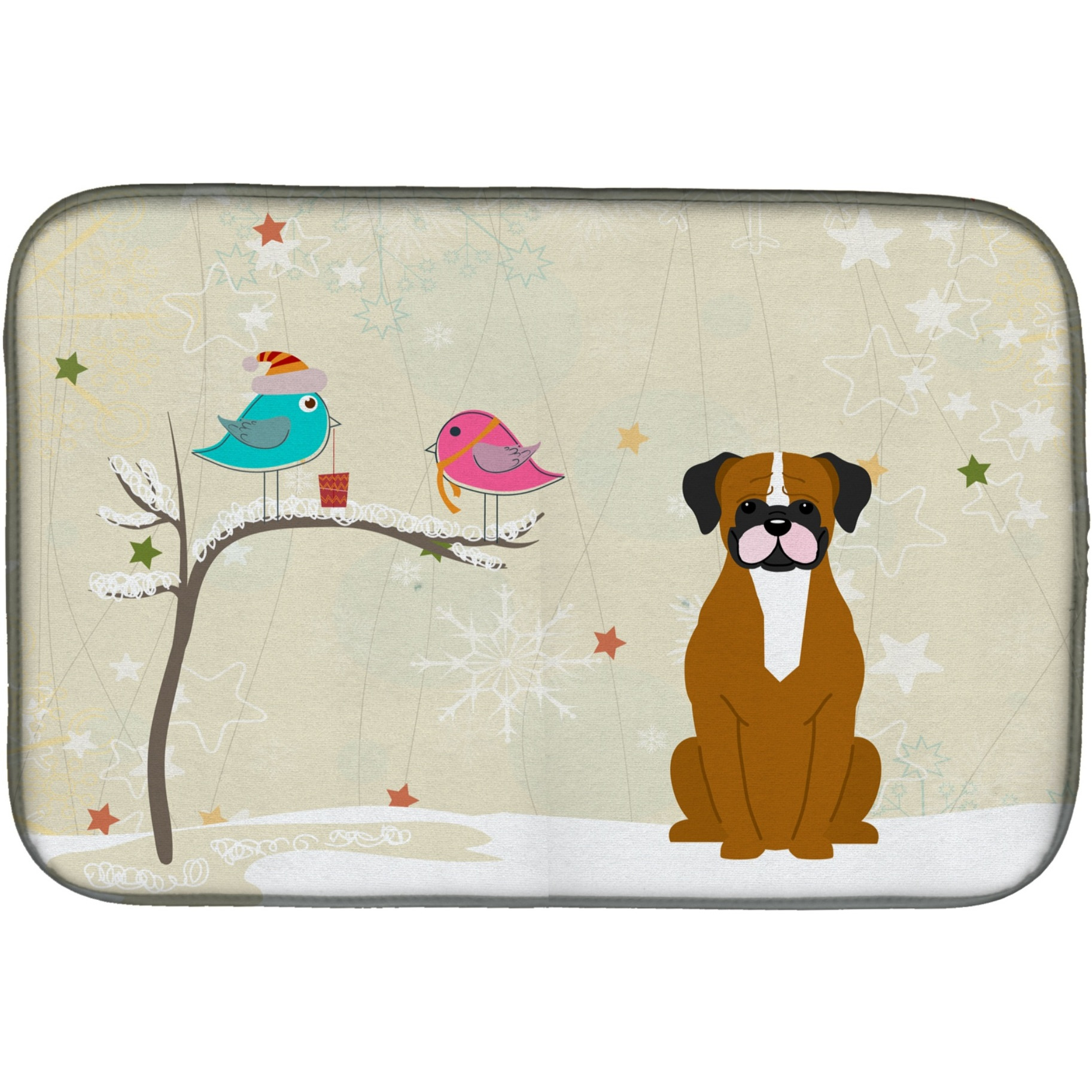 &quotCaroline's Treasures Christmas Presents Dish Drying Mat, 14"" x 21"""