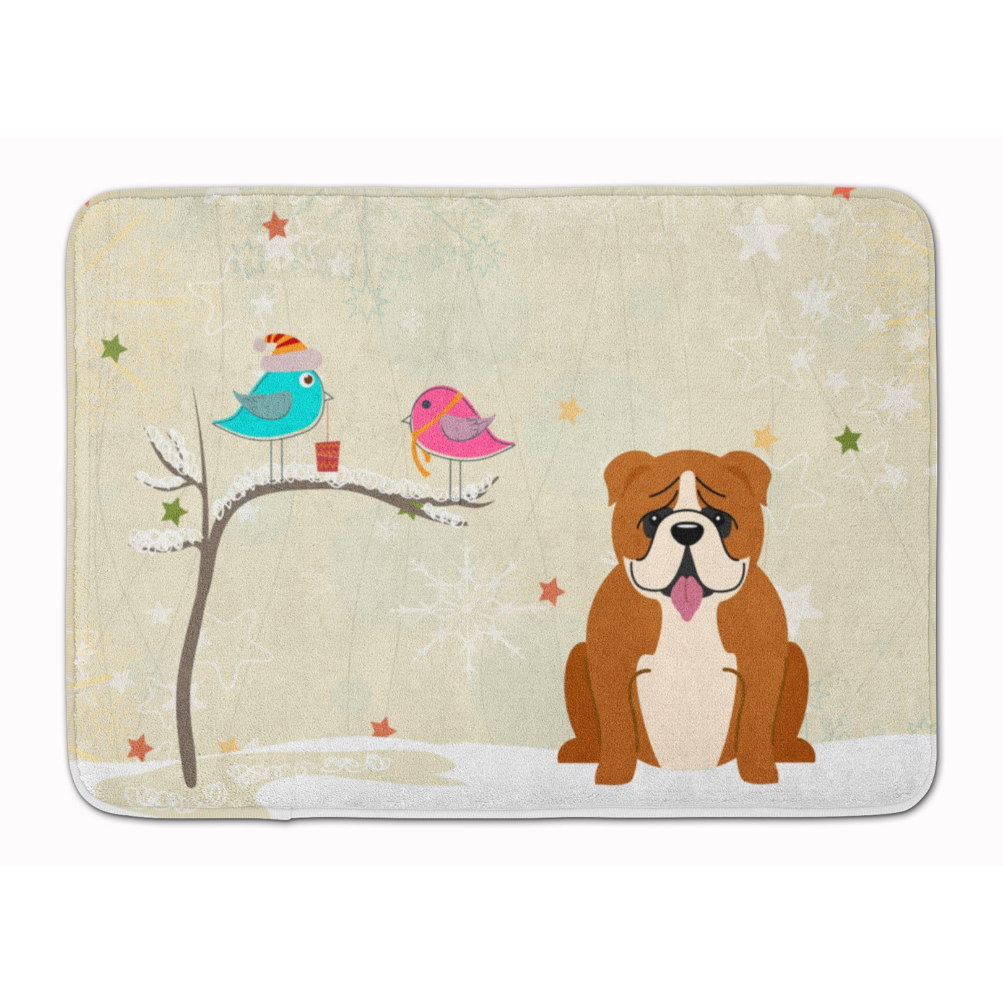 &quotCaroline's Treasures Christmas English Bulldog Red White, 19"" x 27"", Multicolor"