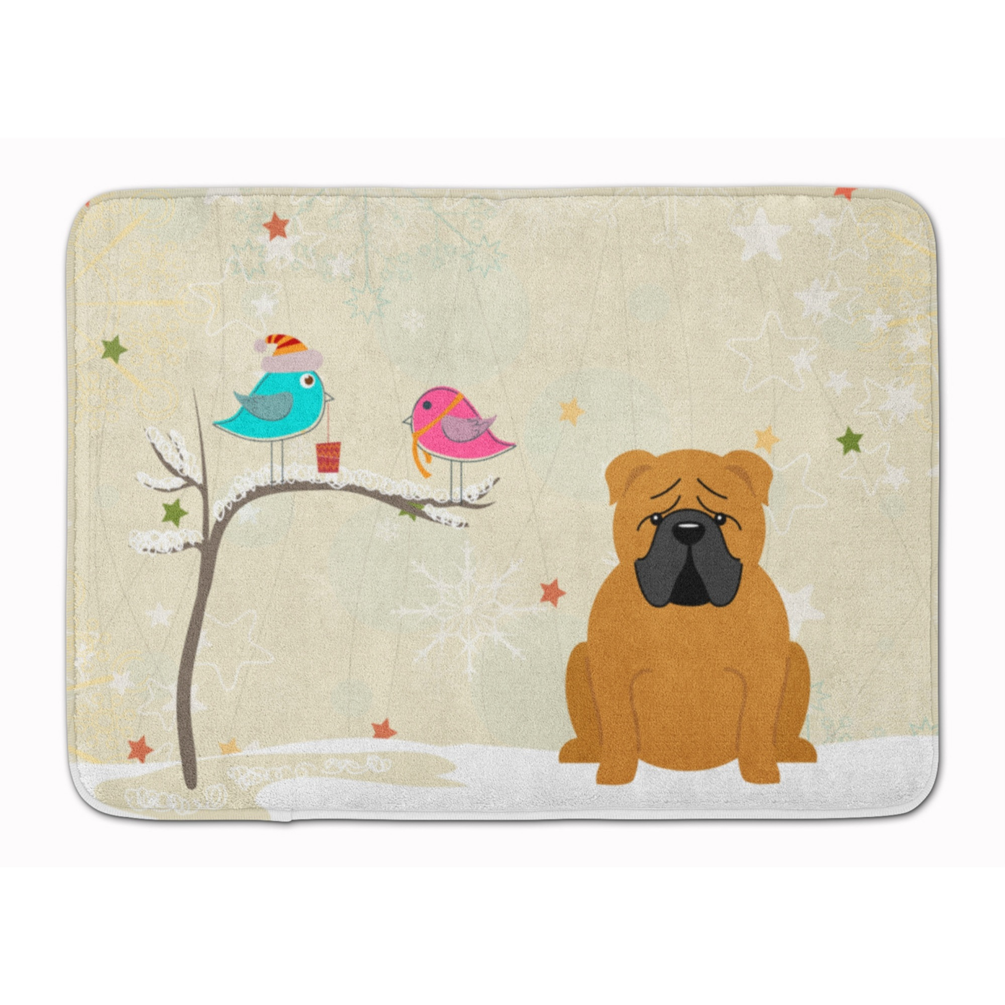 &quotCaroline's Treasures Christmas Presents English Bulldog Red, 19"" x 27"", Multicolor"