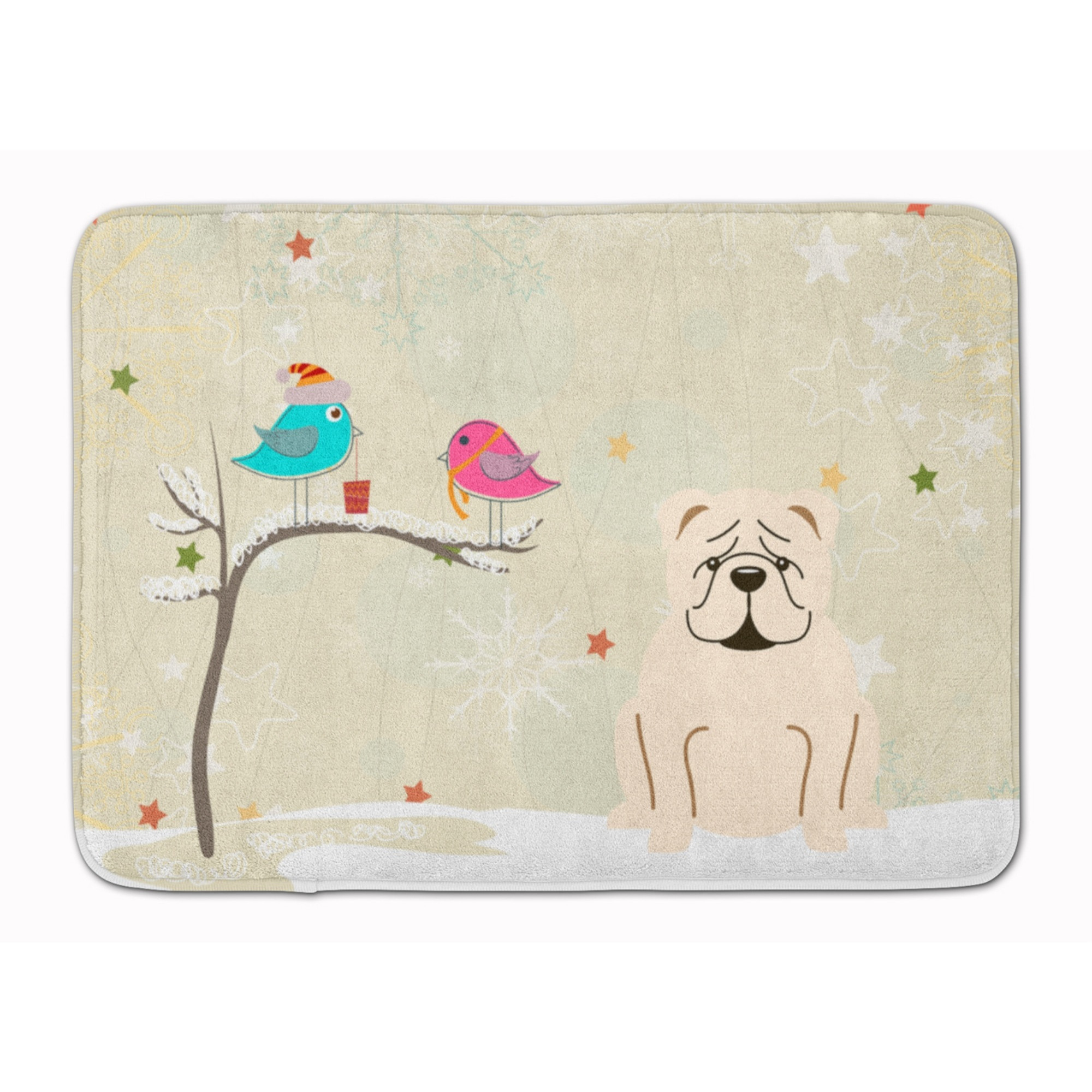 &quotCaroline's Treasures Christmas English Bulldog White, 19"" x 27"", Multicolor"