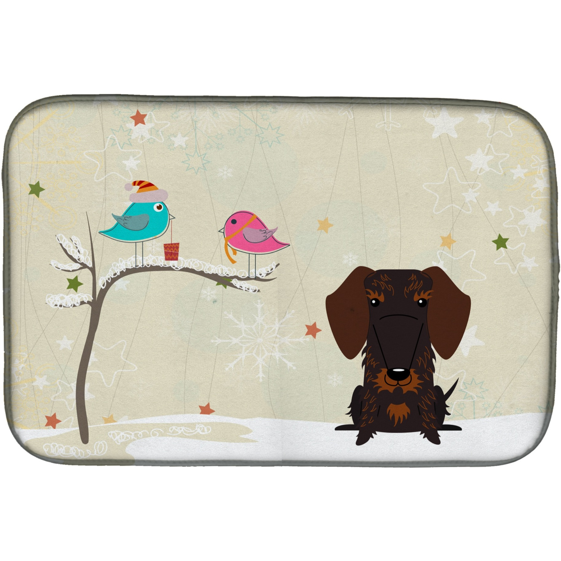 &quotCaroline's Treasures BB2601DDM Dish Drying Mat, 14"" x 21"", Christmas Presents"