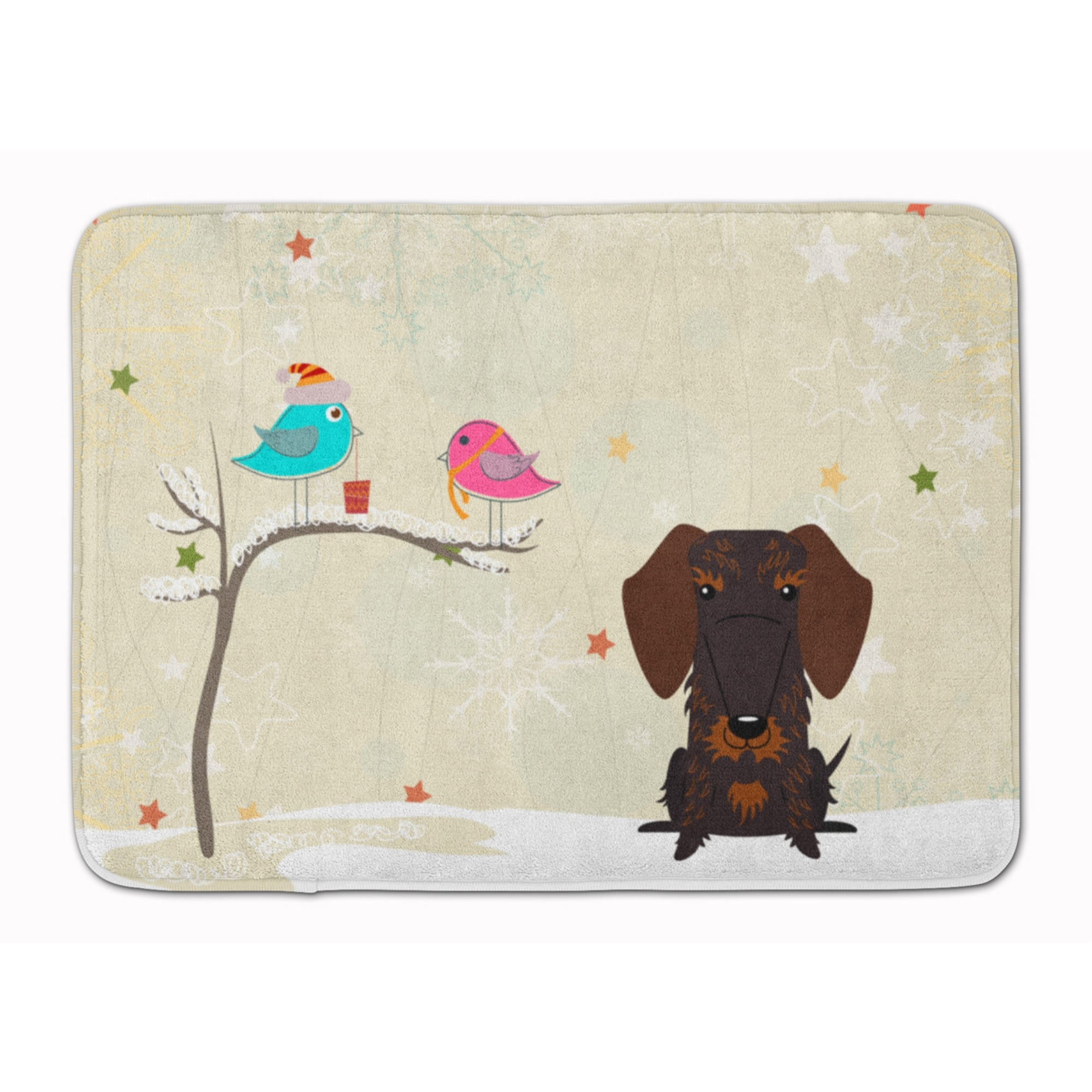 &quotCaroline's Treasures Christmas Wire Hair Dachshund Chocolate, 19"" x 27"", Multicolor"
