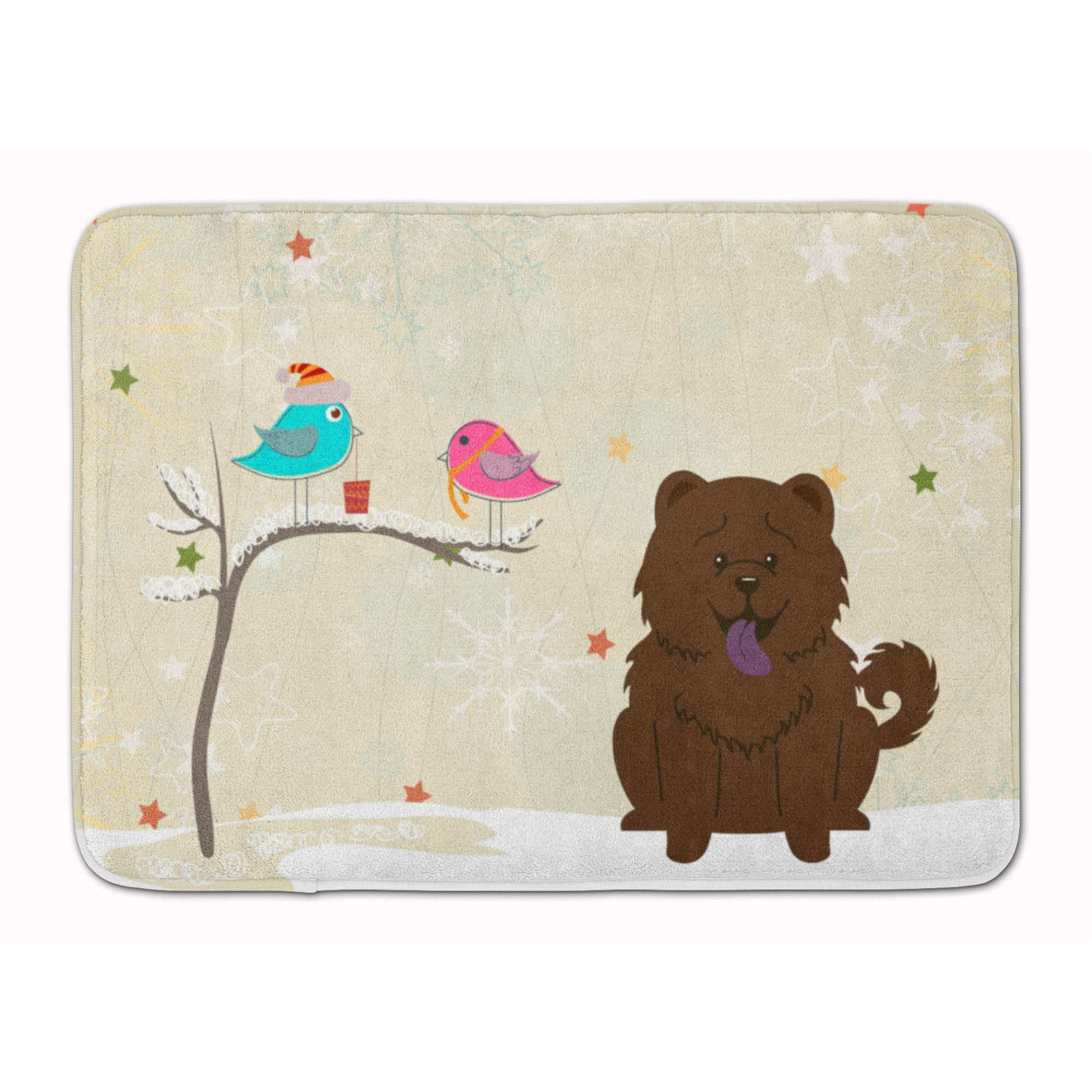 &quotCaroline's Treasures Christmas Presents Chow Chocolate Floor Mat, 19"" x 27"", Multicolor"