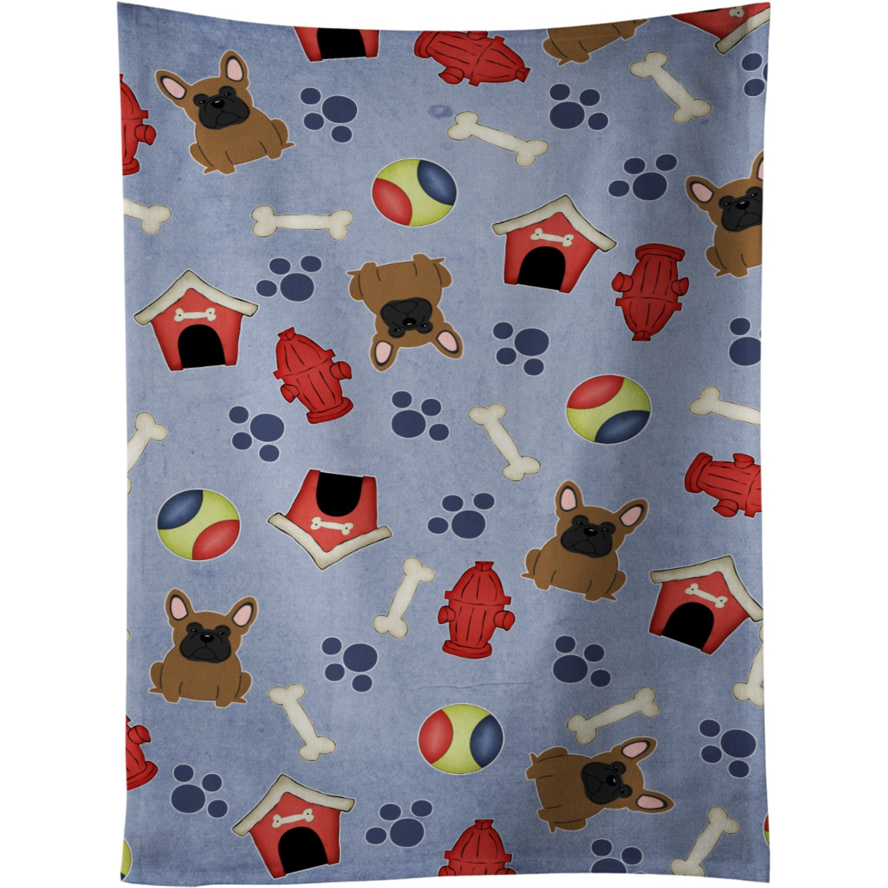 &quotCaroline's Treasures BB2626KTWL French Bulldog Brown Kitchen Towel, 25"" x 15"", Multicolor"