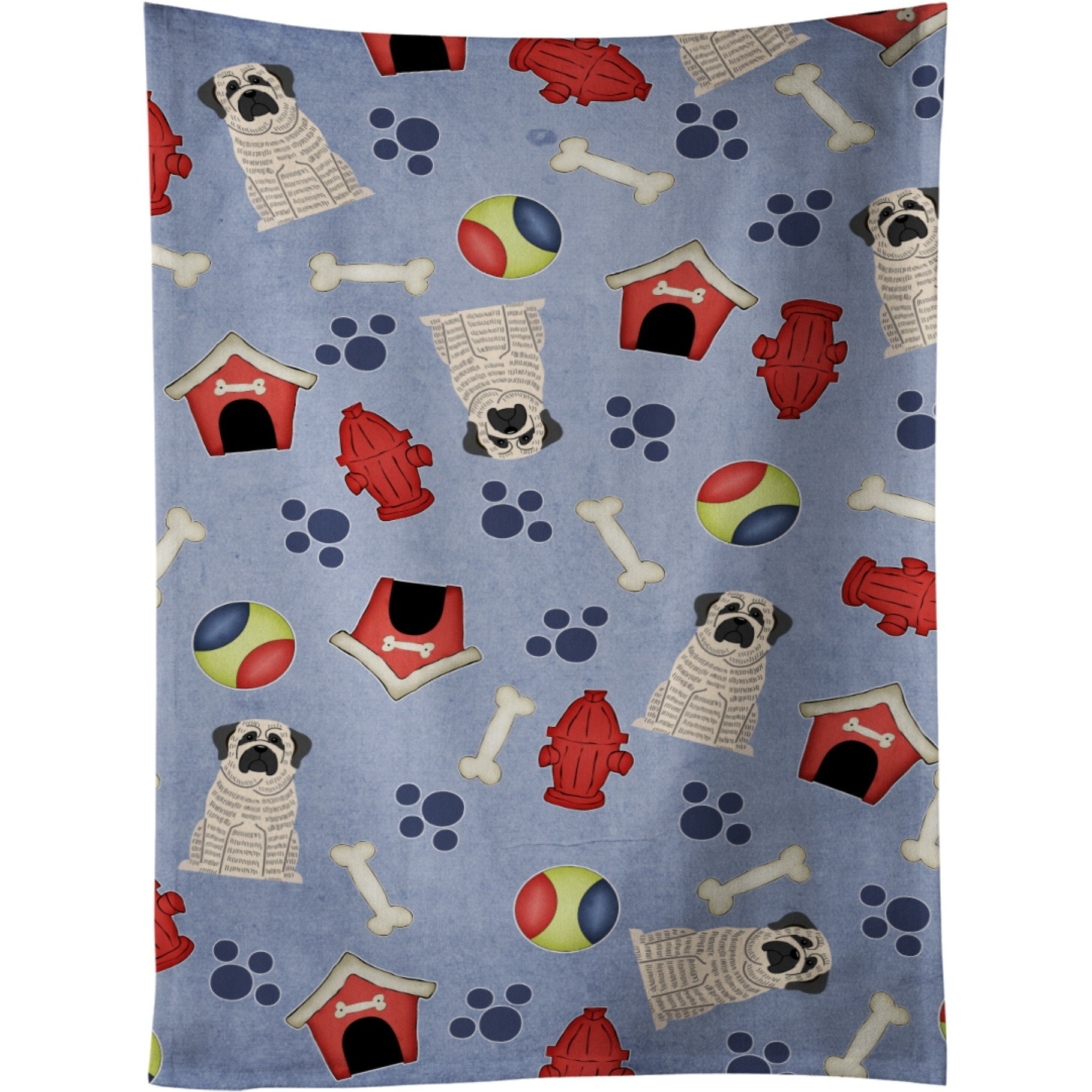&quotCaroline's Treasures BB2629KTWL Mastiff Brindle White Kitchen Towel, 25"" x 15"", Multicolor"