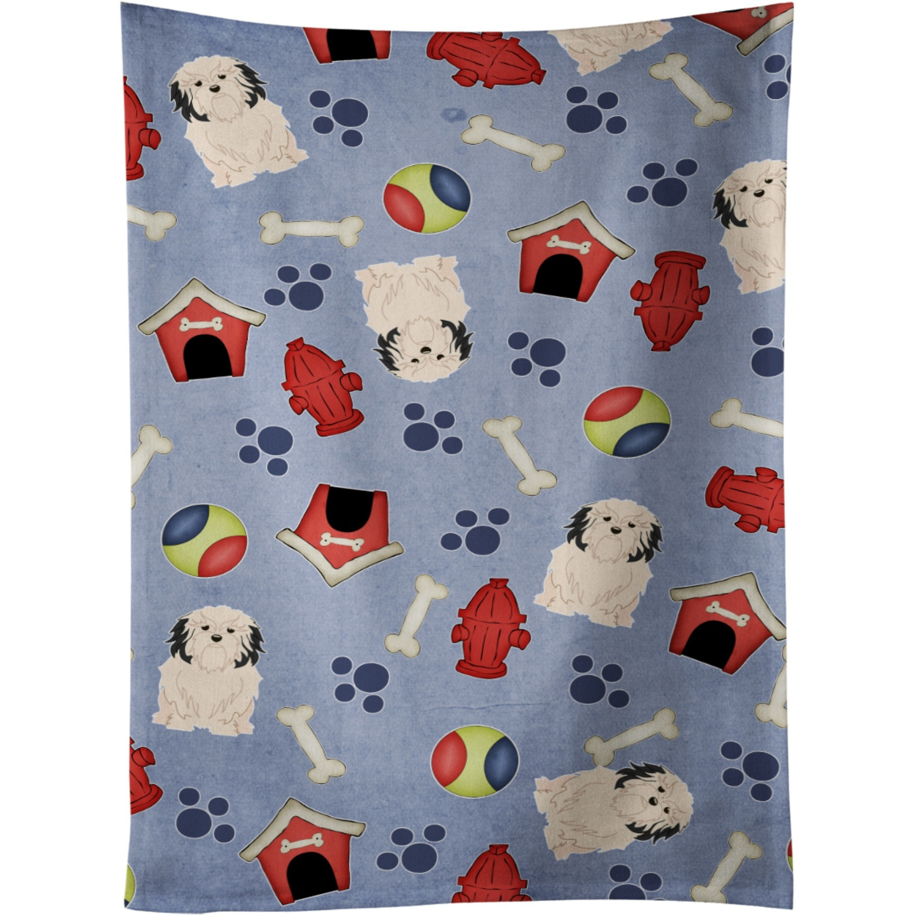 &quotCaroline's Treasures BB2632KTWL Dog House Collection Lowchen Kitchen Towel, 25"" x 15"", Multicolor"