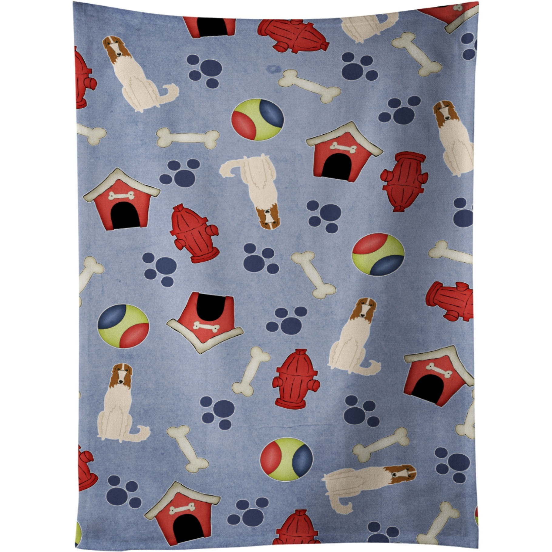 &quotCaroline's Treasures BB2636KTWL Dog House Collection Borzoi Kitchen Towel, 25"" x 15"", Multicolor"