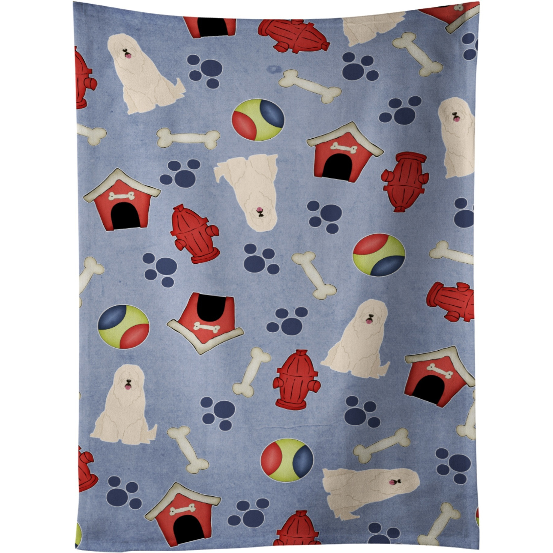 &quotCaroline's Treasures BB2637KTWL South Russian Sheepdog Kitchen Towel, 25"" x 15"", Multicolor"