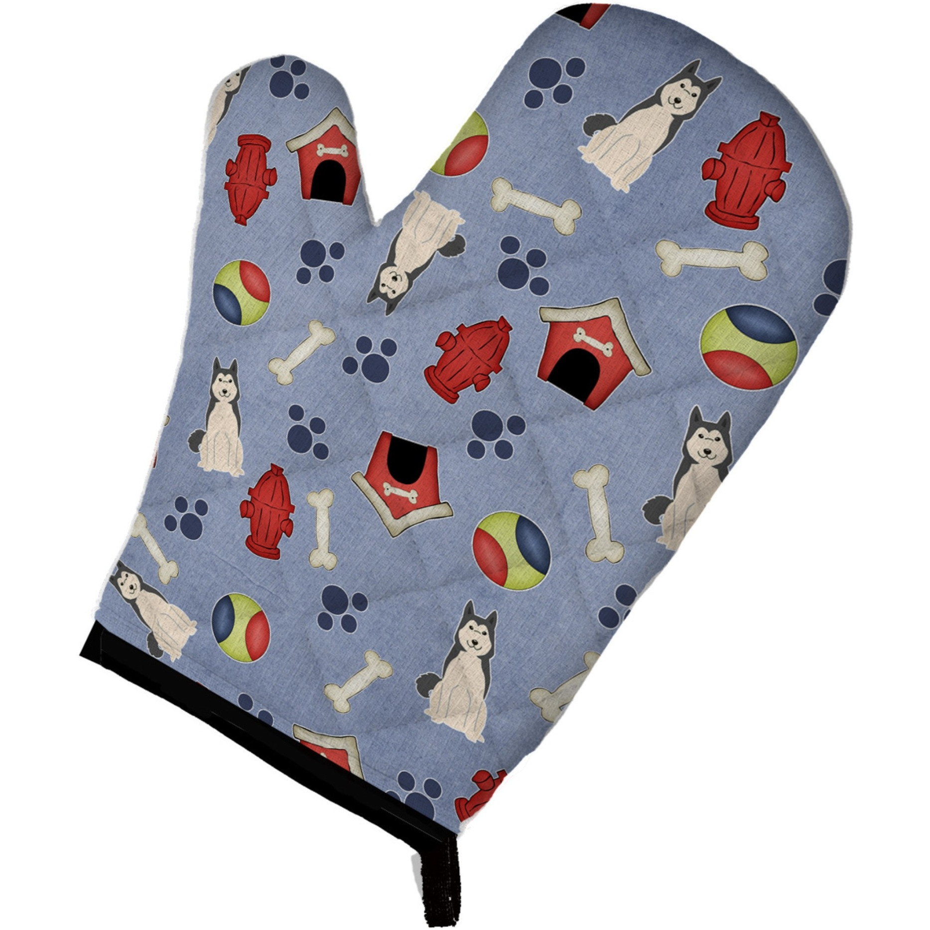 &quotCaroline's Treasures BB2638OVMT Dog House Collection West Siberian Laika Spitz Oven Mitt, 12"" by 8.5"", Multicolor"