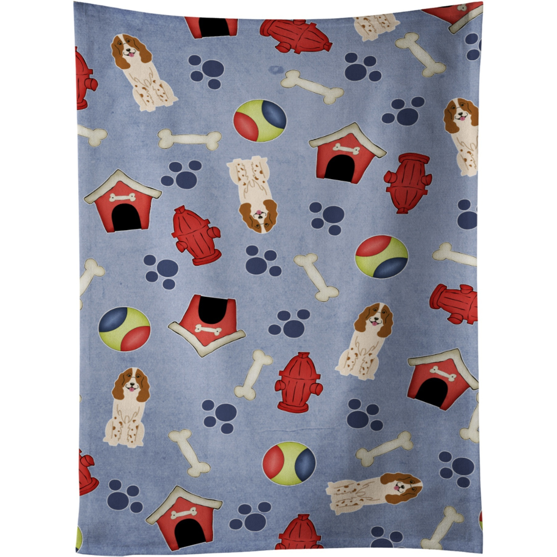 &quotCaroline's Treasures BB2644KTWL Dog House Collection Russian Spaniel Kitchen Towel, 25"" x 15"", Multicolor"