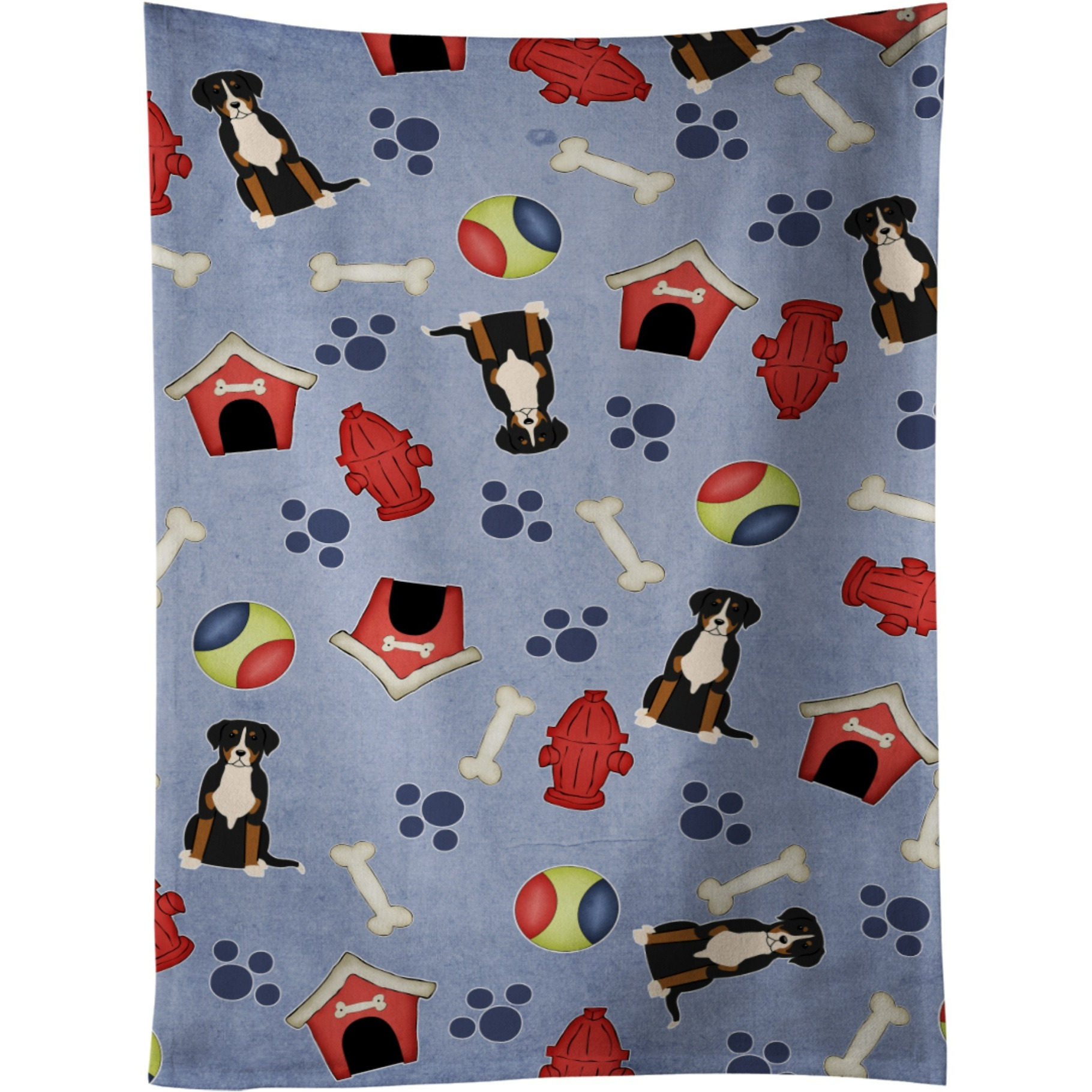 &quotCaroline's Treasures BB2650KTWL Greater Swiss Mountain Dog Kitchen Towel, 25"" x 15"", Multicolor"