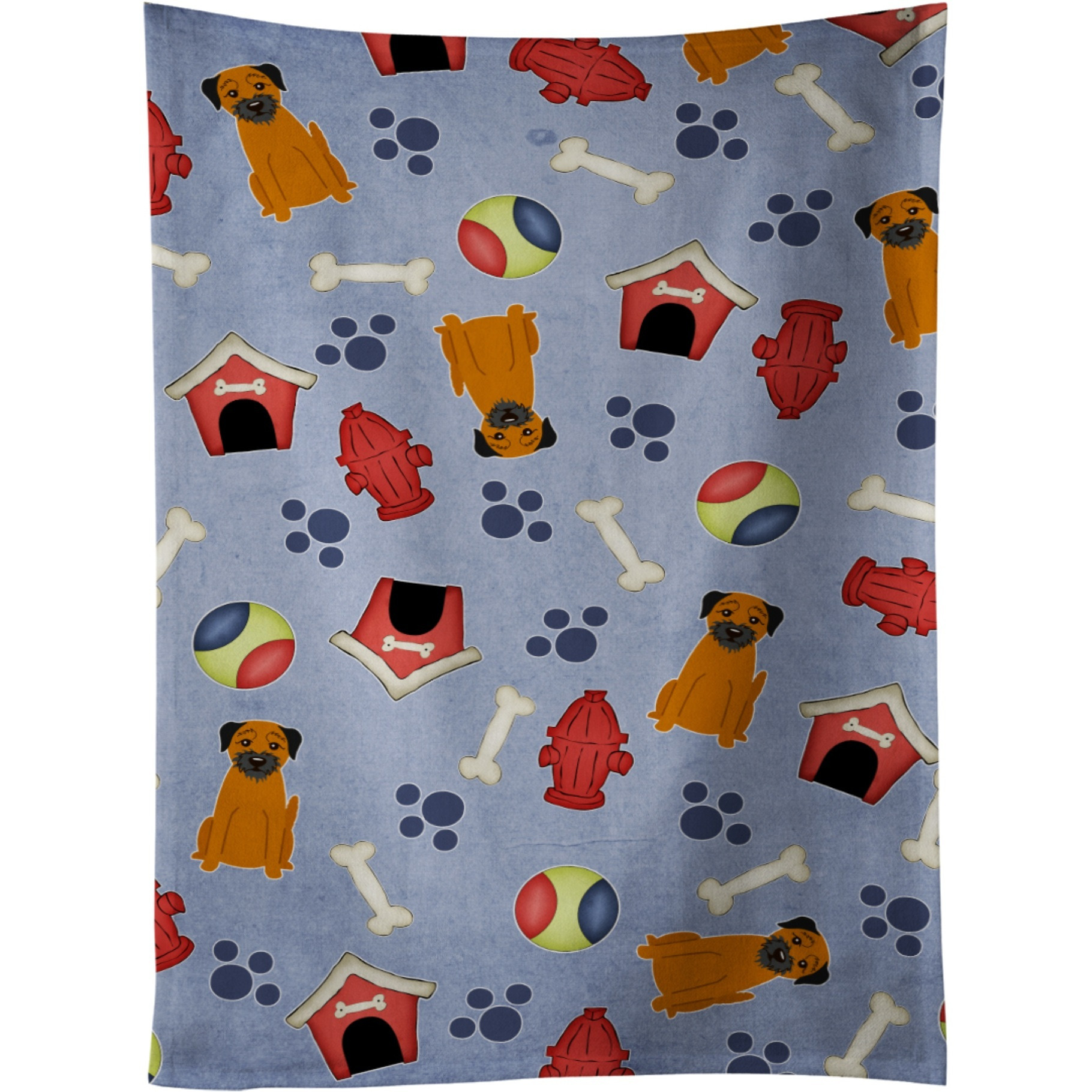 &quotCaroline's Treasures BB2652KTWL Dog House Collection Border Terrier Kitchen Towel, 25"" x 15"", Multicolor"