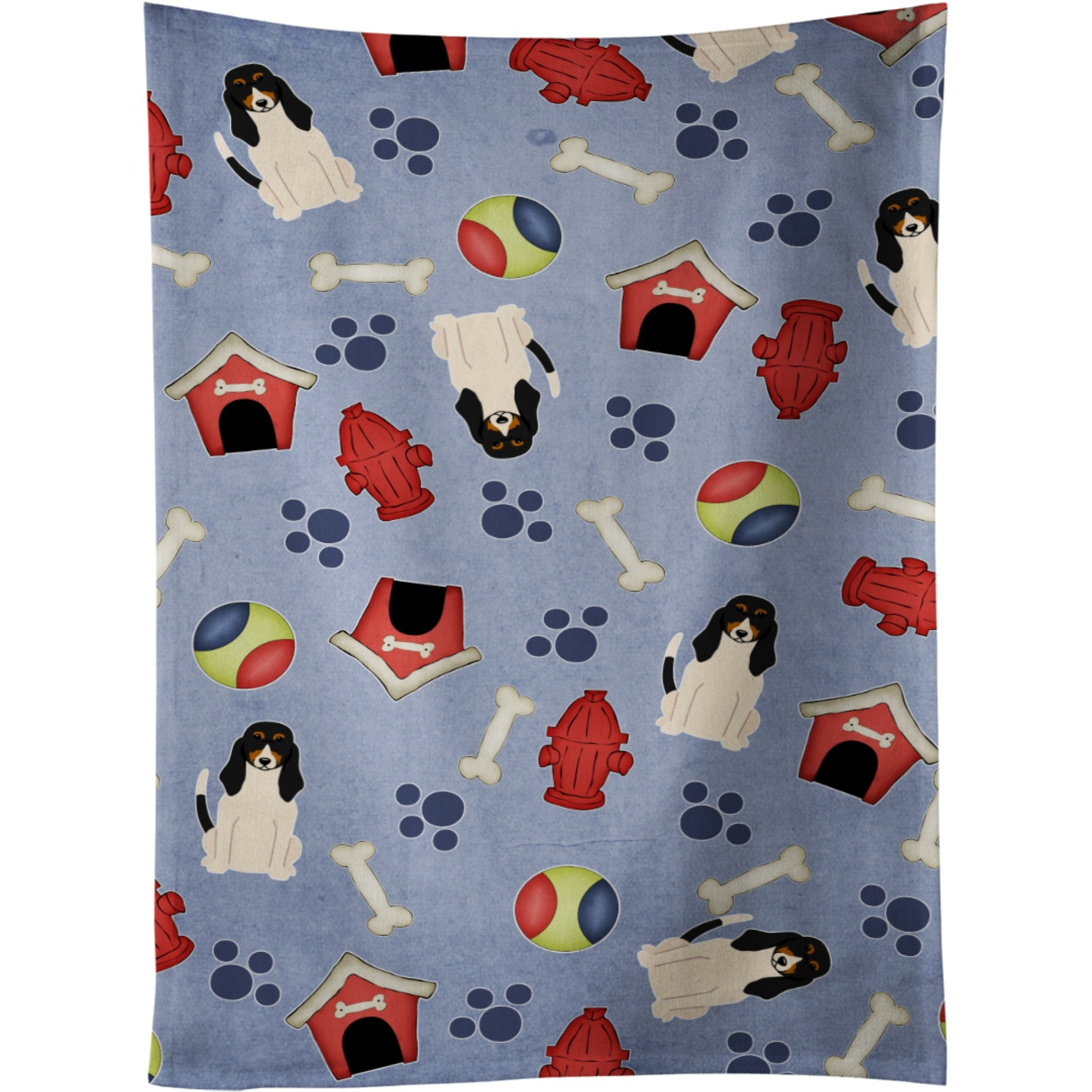 &quotCaroline's Treasures BB2657KTWL Dog House Collection Swiss Hound Kitchen Towel, 25"" x 15"", Multicolor"