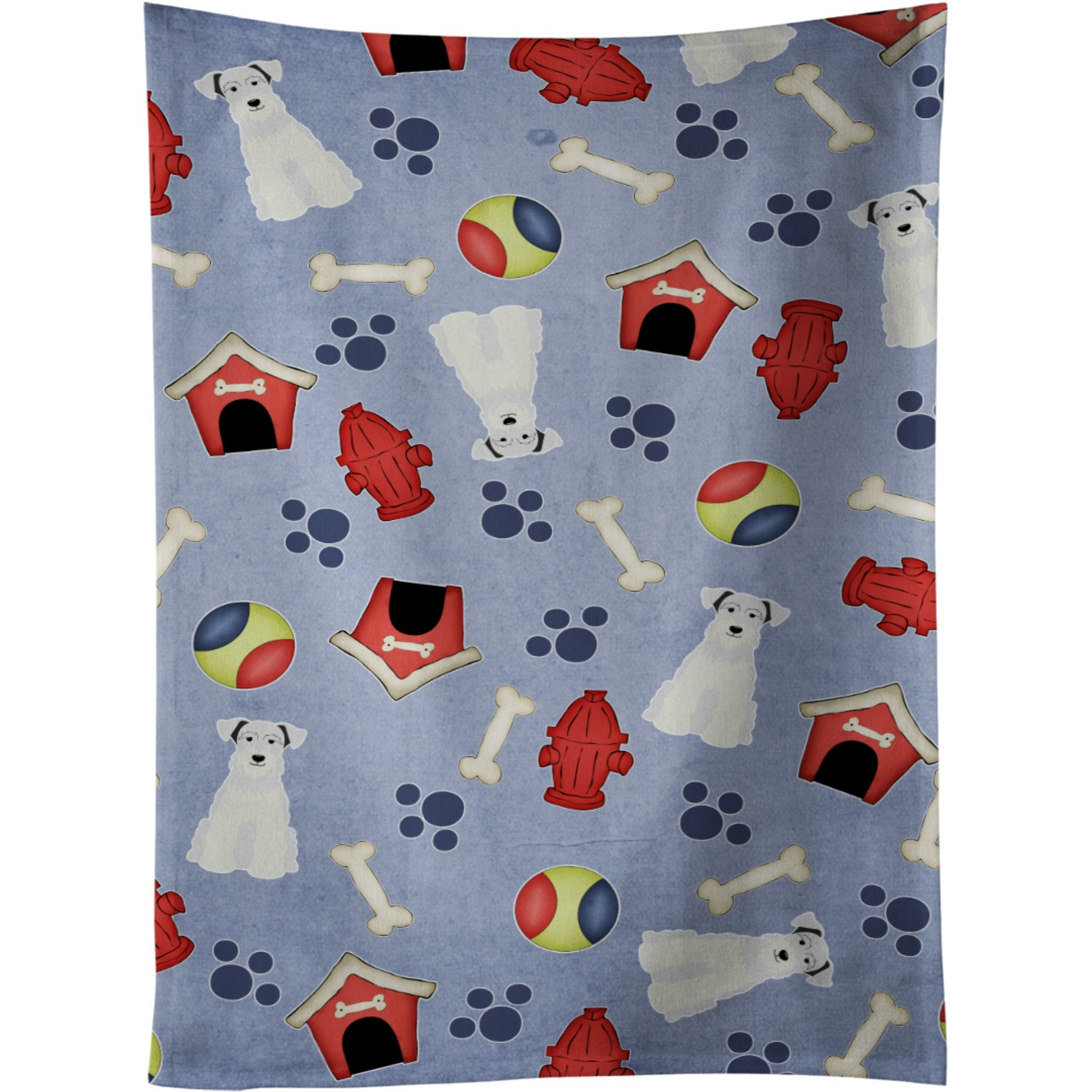 &quotCaroline's Treasures BB2666KTWL Miniature Schanuzer White Kitchen Towel, 25"" x 15"", Multicolor"