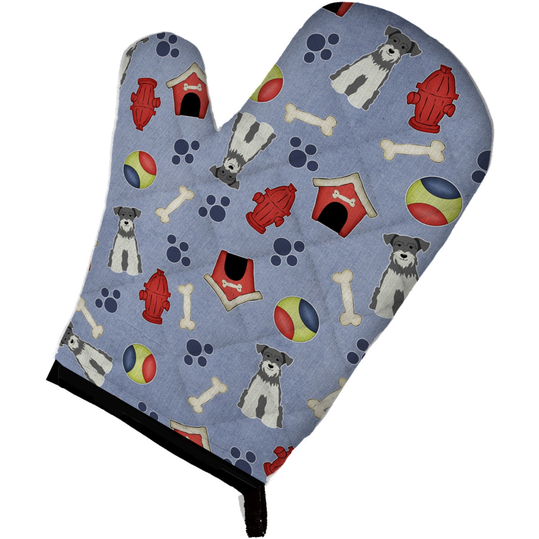 &quotCaroline's Treasures BB2667OVMT Dog House Collection Miniature Schanuzer Salt and Pepper Oven Mitt, 12"" by 8.5"", Multicolor"