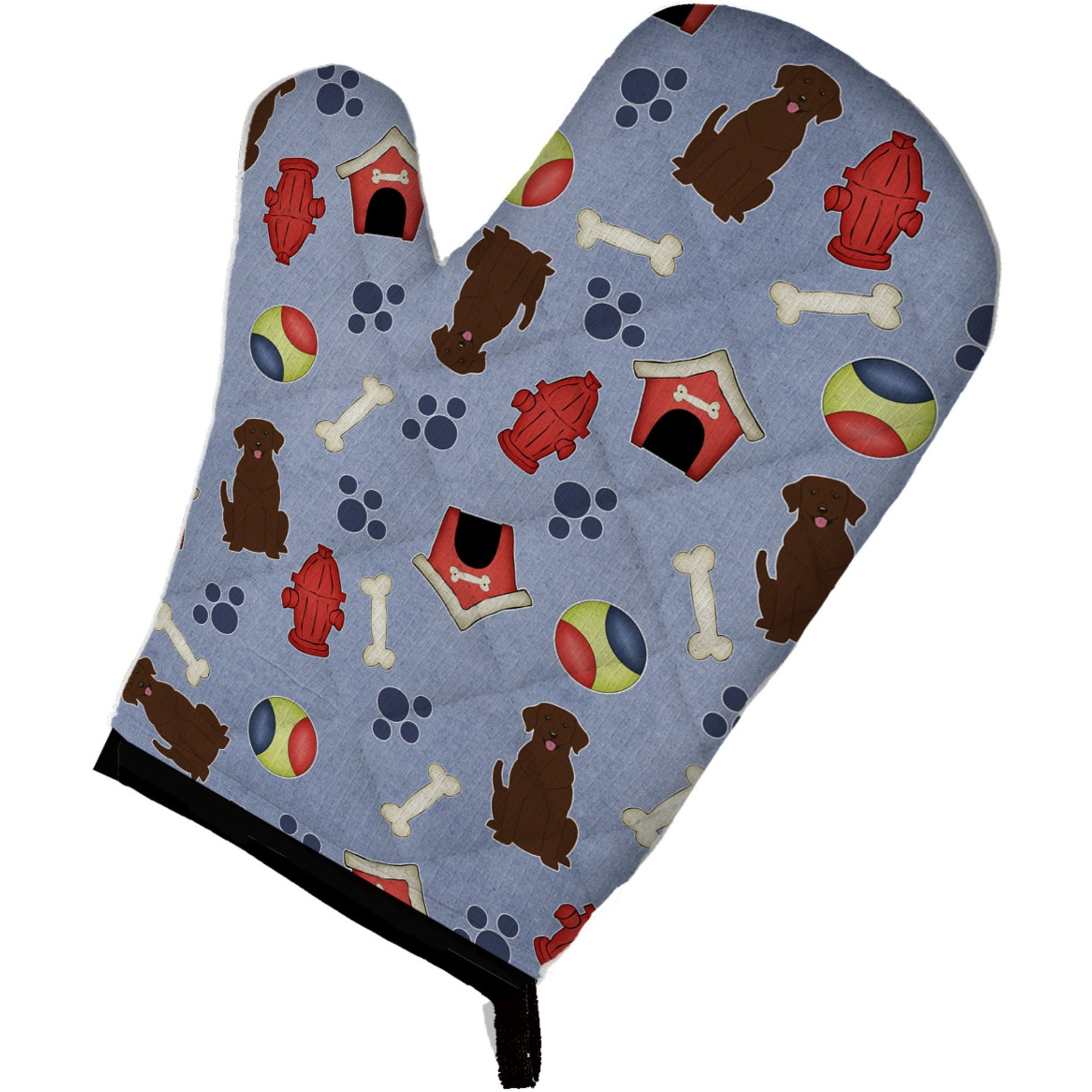 &quotCaroline's Treasures BB2669OVMT Dog House Collection Chocolate Labrador Oven Mitt, 12"" by 8.5"", Multicolor"
