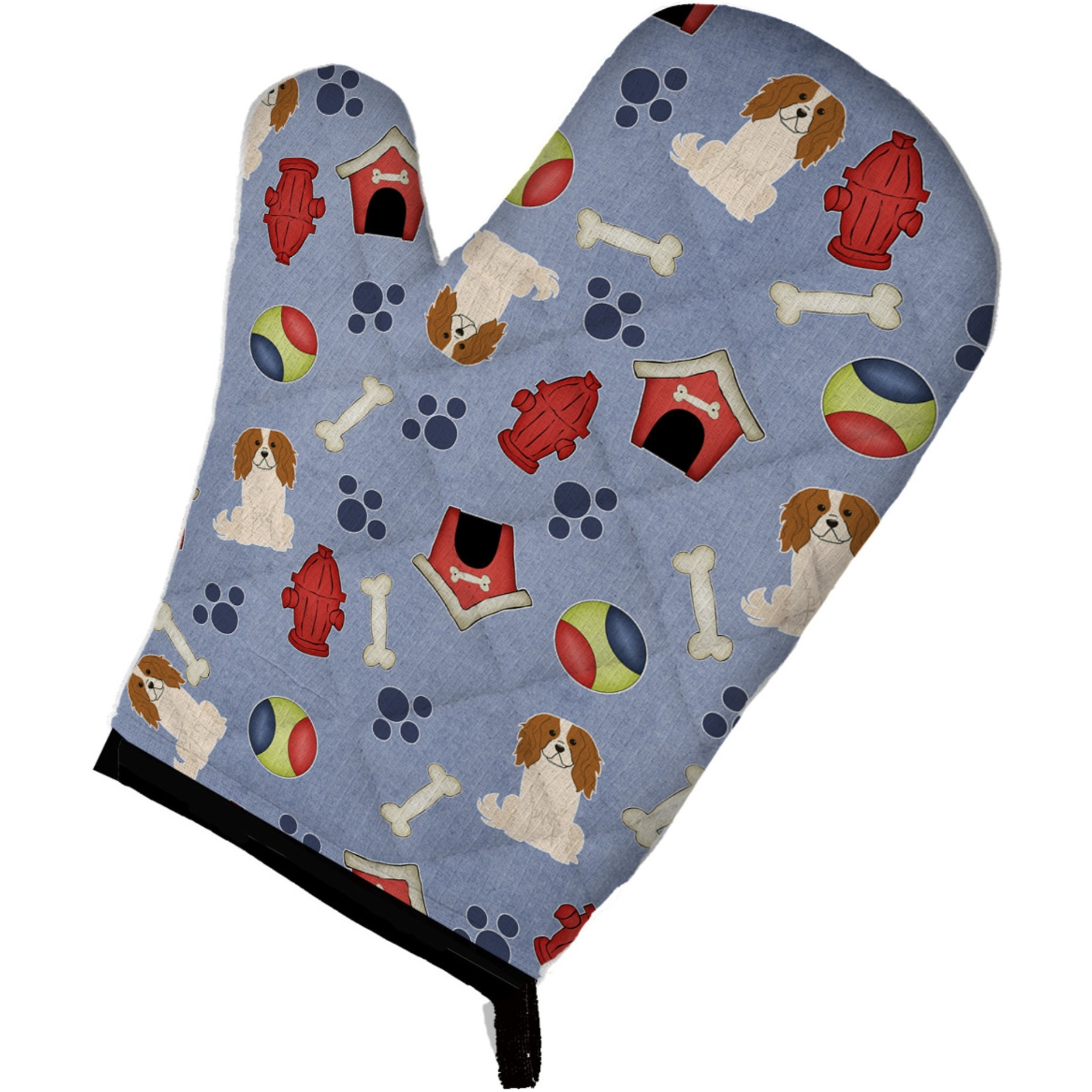 &quotCaroline's Treasures BB2671OVMT Dog House Collection Cavalier Spaniel Oven Mitt, 12"" by 8.5"", Multicolor"