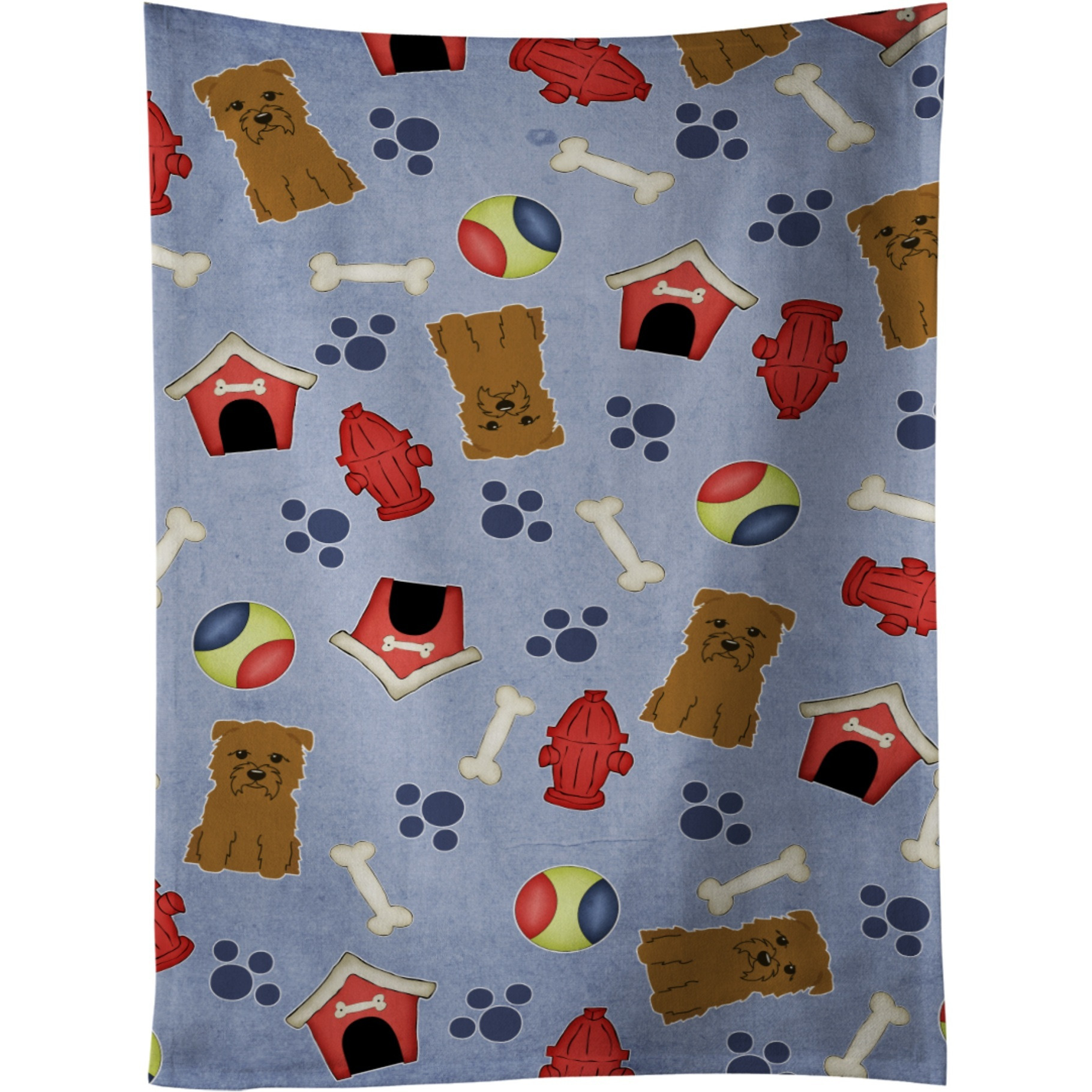 &quotCaroline's Treasures BB2673KTWL Dog House Glen of Imal Tan Kitchen Towel, 25"" x 15"", Multicolor"